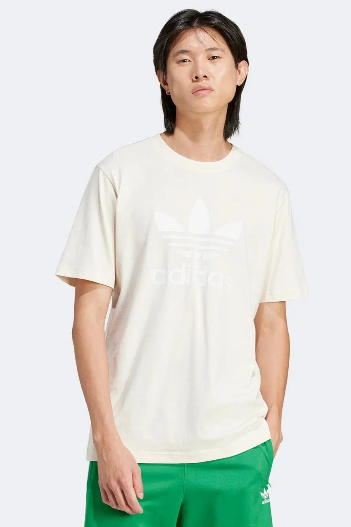 Adidas Adicolor Treofil Mens Tee Erkek Pamuklu Tişört Krem