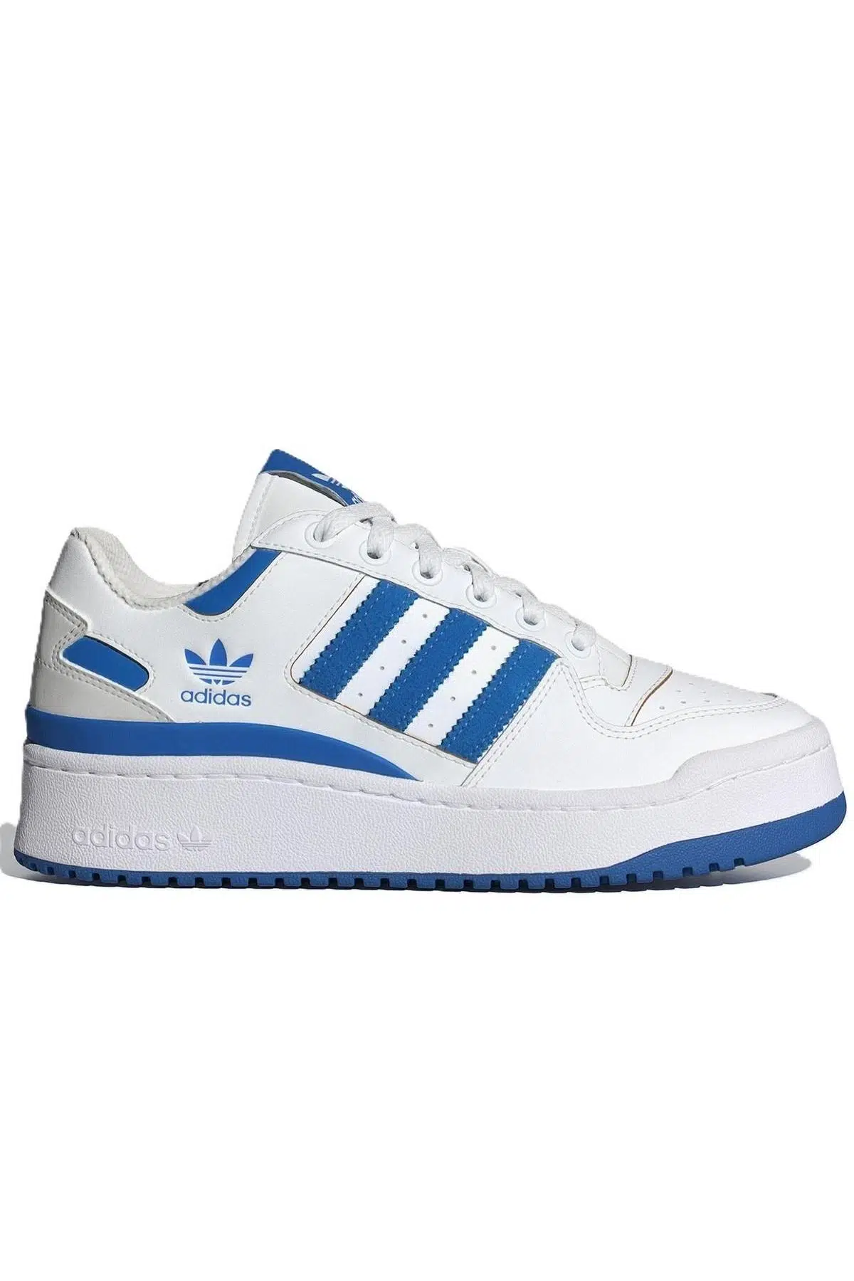 Adidas Forum Bold Stripes Leaher Womens Sneaker White Hakiki Deri Kadın Günlük Spor Ayakkabı Beyaz