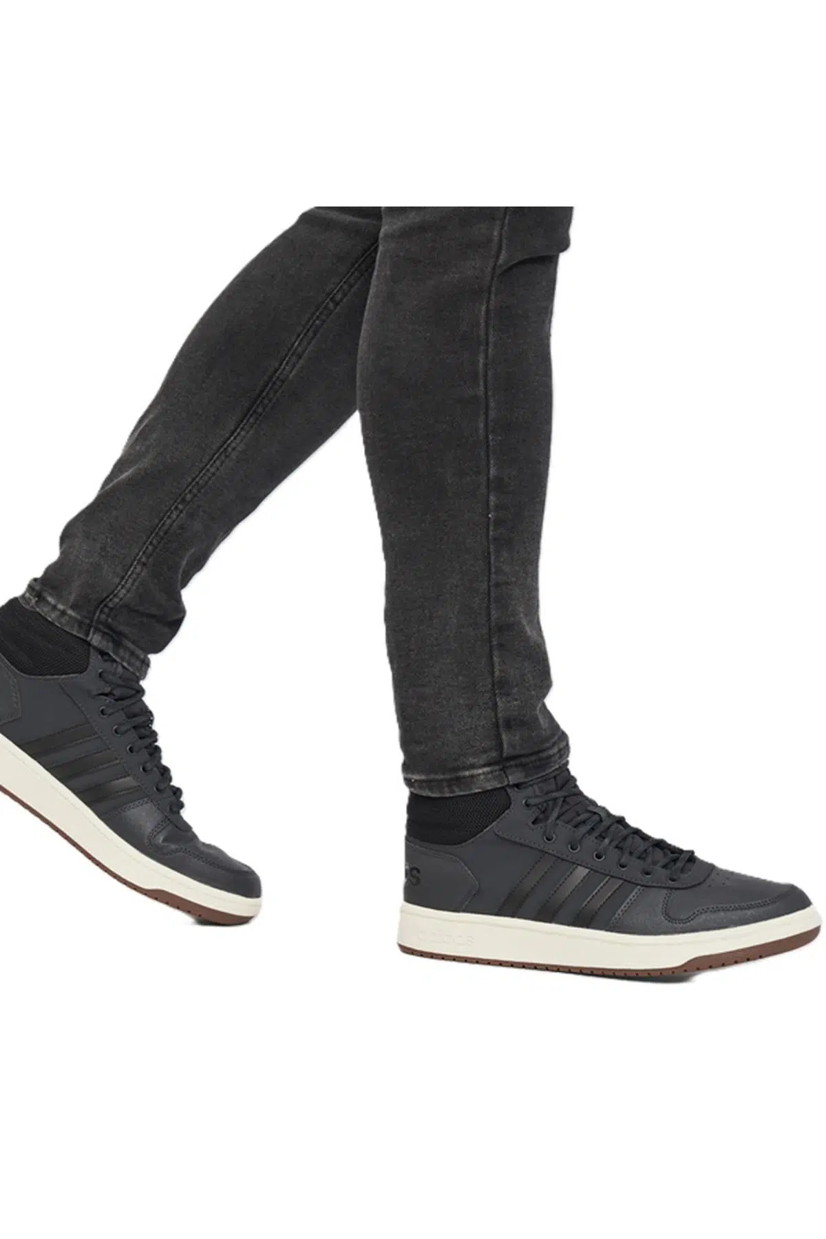 Adidas Hoops 2.0 Mid Erkek Spor Ayakkabı Siyah
