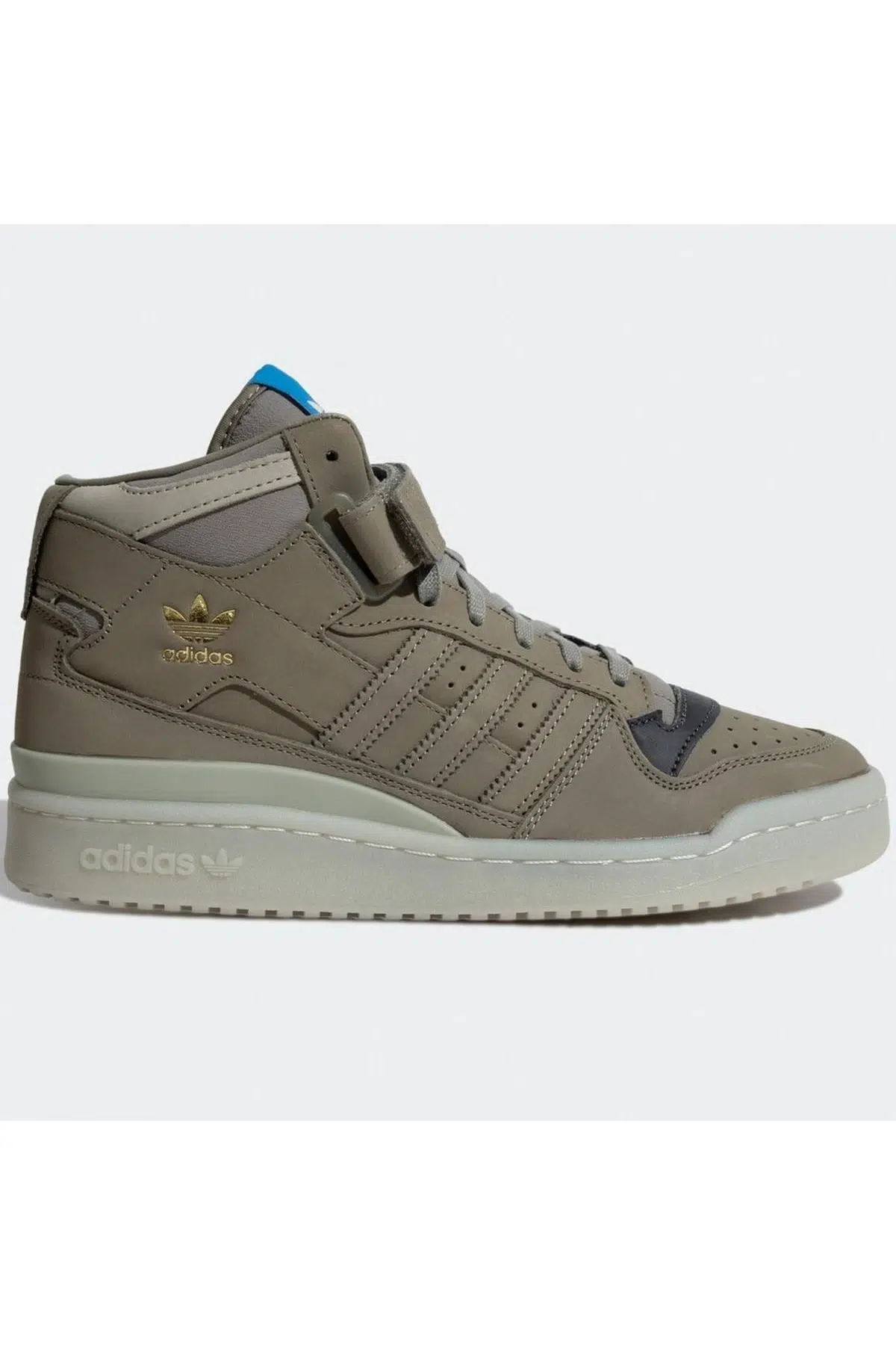 Adidas Orijinal Forum Mid Leather Sneaker Bilekli Hakiki Deri Günlük Spor Ayakkabı Haki