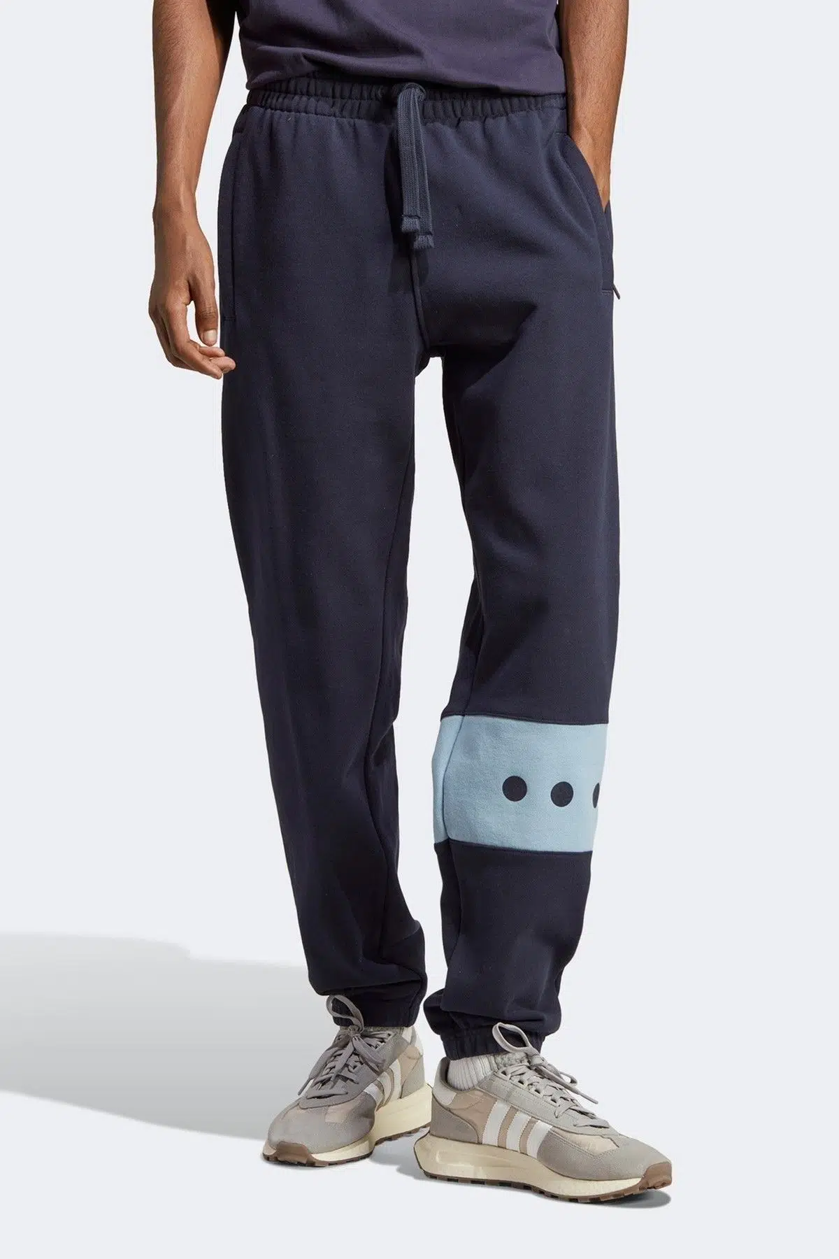 Adidas Rıfta City Boy Mens Pant.Lasyik Paçalı Erkek Pamuklu Eşofman Altı Lacivert