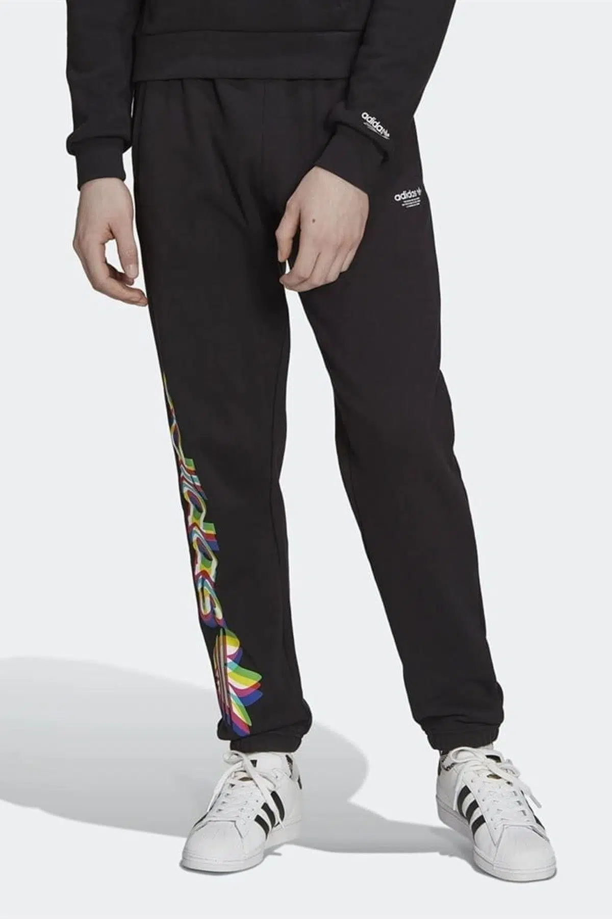 Adidas Sportswear Hyperreal Mens Pant.Lastik Paçalı Pamuklu Erkek Eşofman Altı Siyah