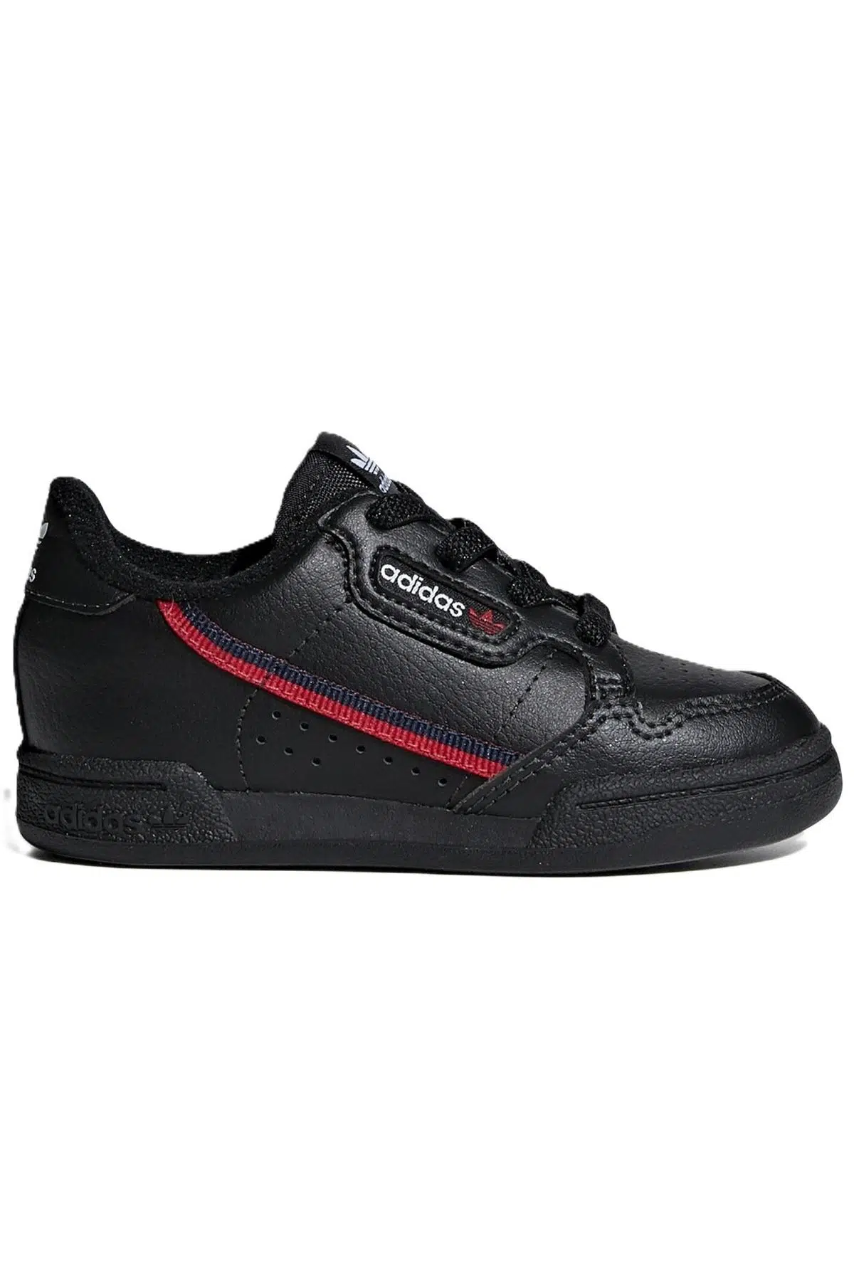 Adidas Continental 80 EL I Leather Kids Sneaker Hakiki Deri Lastik Bağcıklı Çocuk Günlük Spor Ayakkabı Siyah