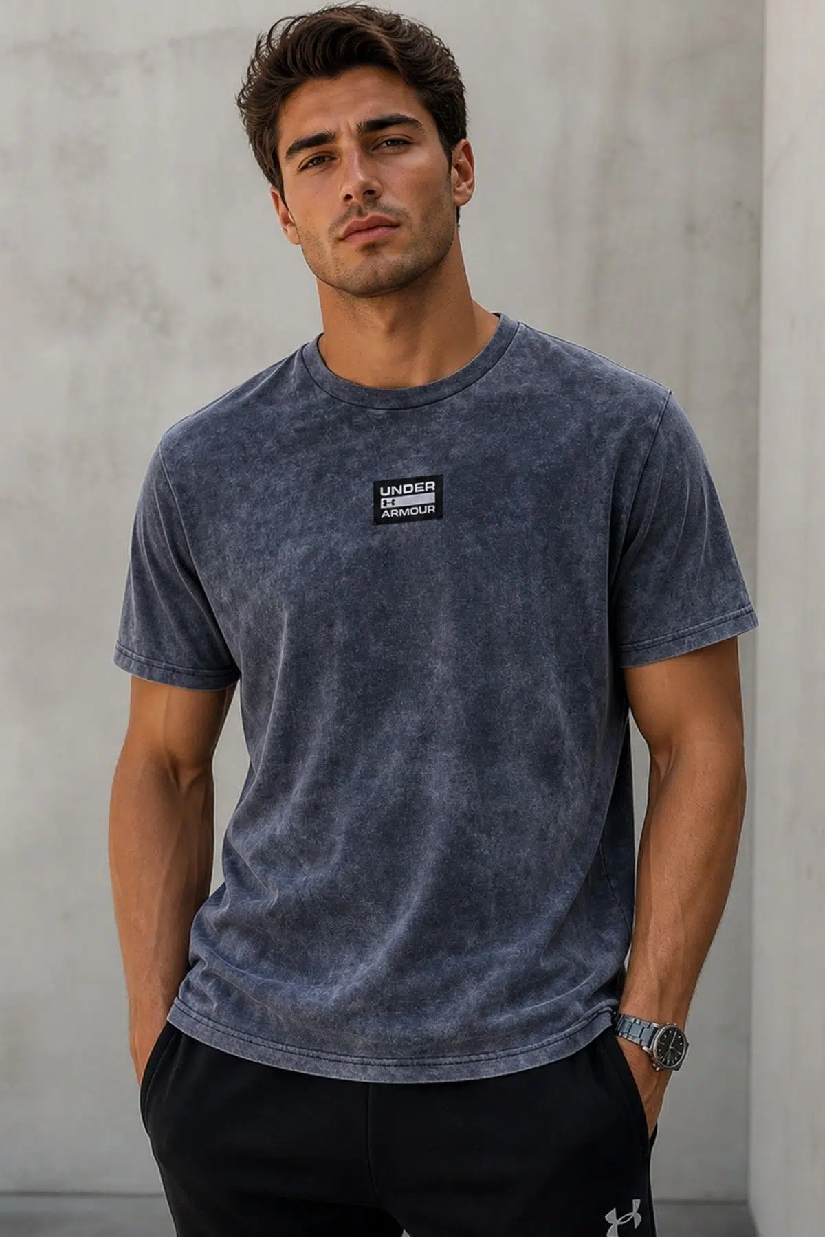 Under Armour Elevated Core Wash Loose Fit Men's T-shirt Erkek Bol Kesim Tişört Mavi