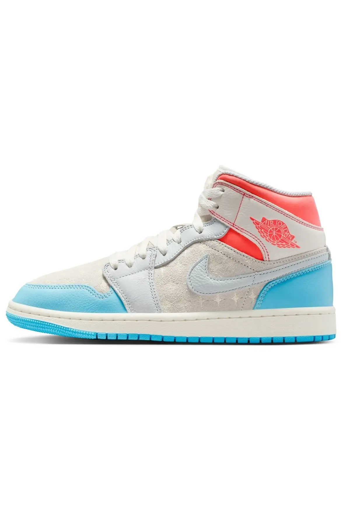 IM7420-133 Air Jordan 1 Mid Womens Sneaker Bilekli Kadın Günlük Spor Ayakkabı Gri