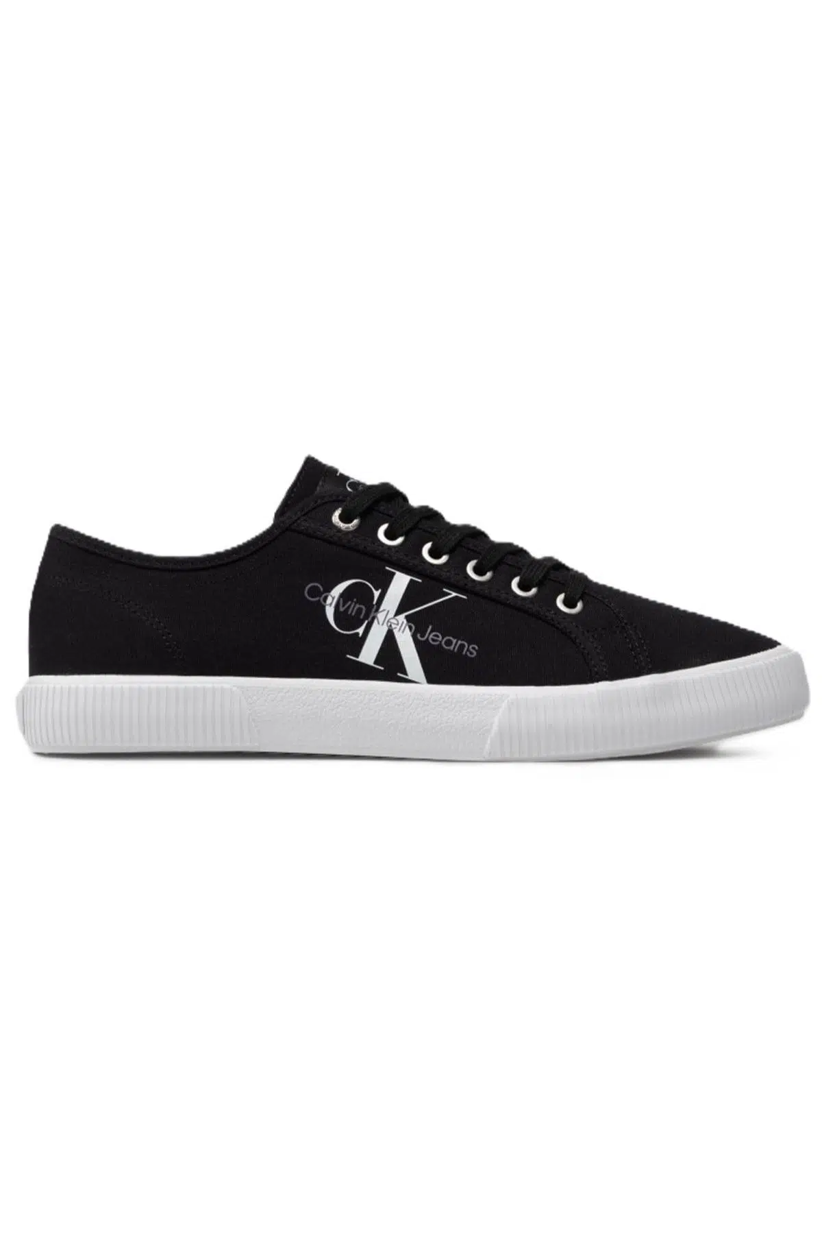 Calvin Klein ESS Vulcanized Low Loceup Mens Sneaker Erkek Günlük Spor Ayakkabı Siyah-Beyaz
