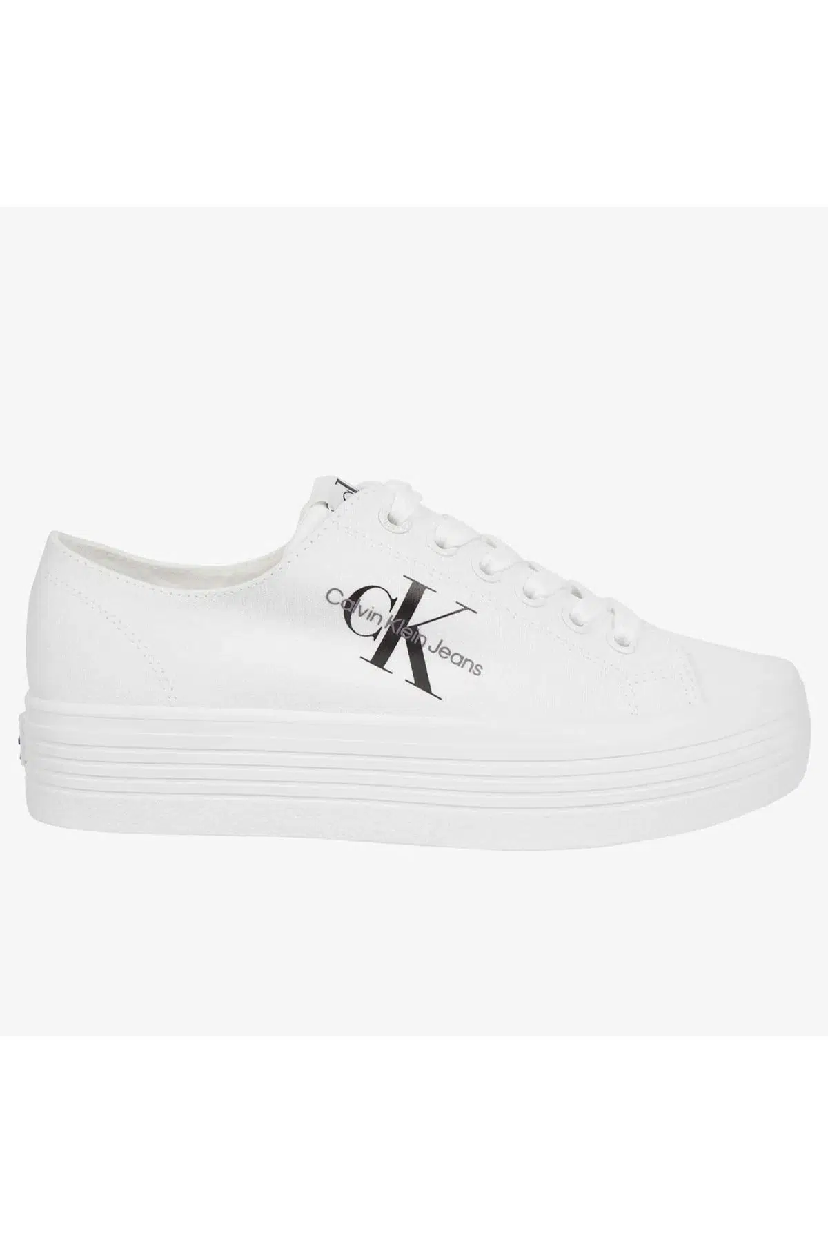 Calvin Klein Jeans Vult Flatform Essential Mono Womens Sneaker Kadın Günlük Spor Ayakkabı Beyaz
