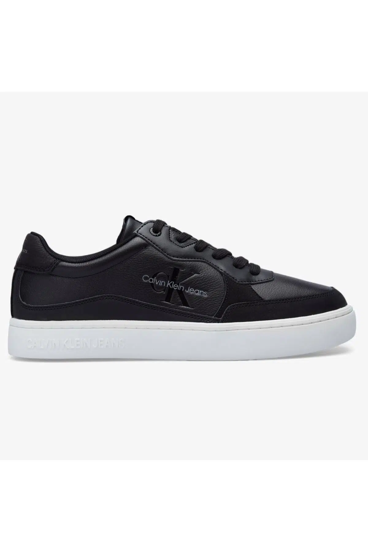 Calvin Klein Cupsole Low Leather Mens Sneaker Hakiki Deri Erkek Günlük Spor Ayakkabı Siyah
