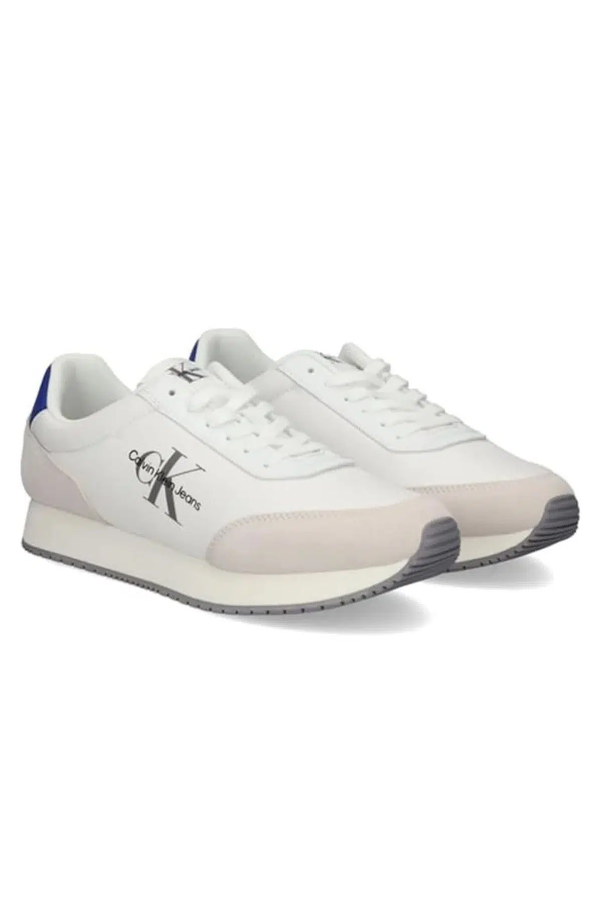 Calvin Klein Retro Runner Low Mens Sneaker Erkek Günlük Spor Ayakkabı Beyaz