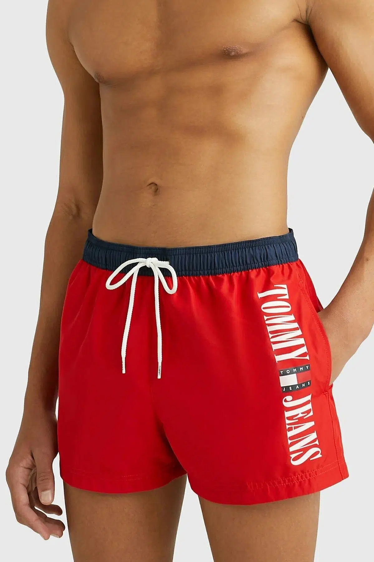 Tommy Hilfiger Classic Men's Swimming Slim Shorts Erkek Deniz Şortu Kırmızı