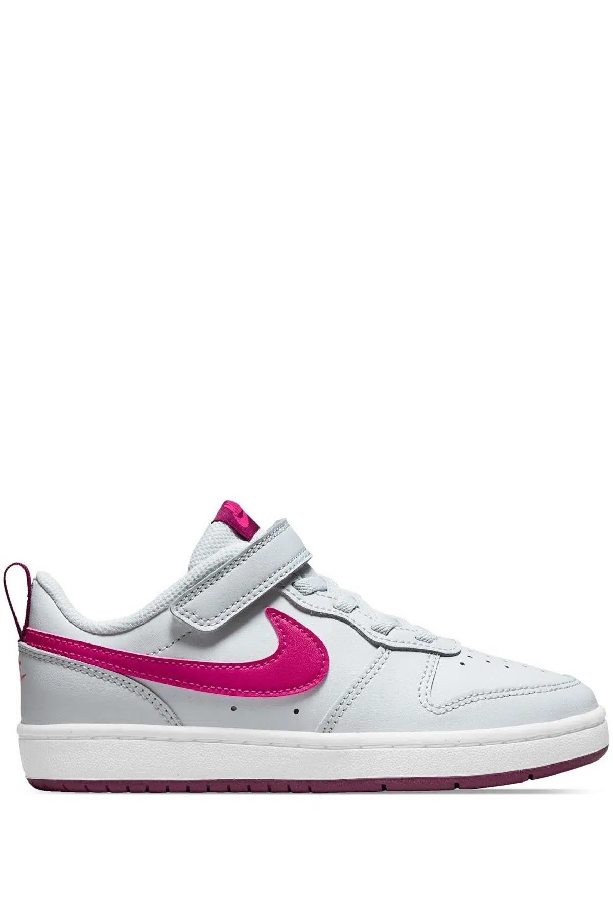 Nike Court Borough Low 2 Leather Gerçek Deri Gri Pembe Spor Ayakkabı