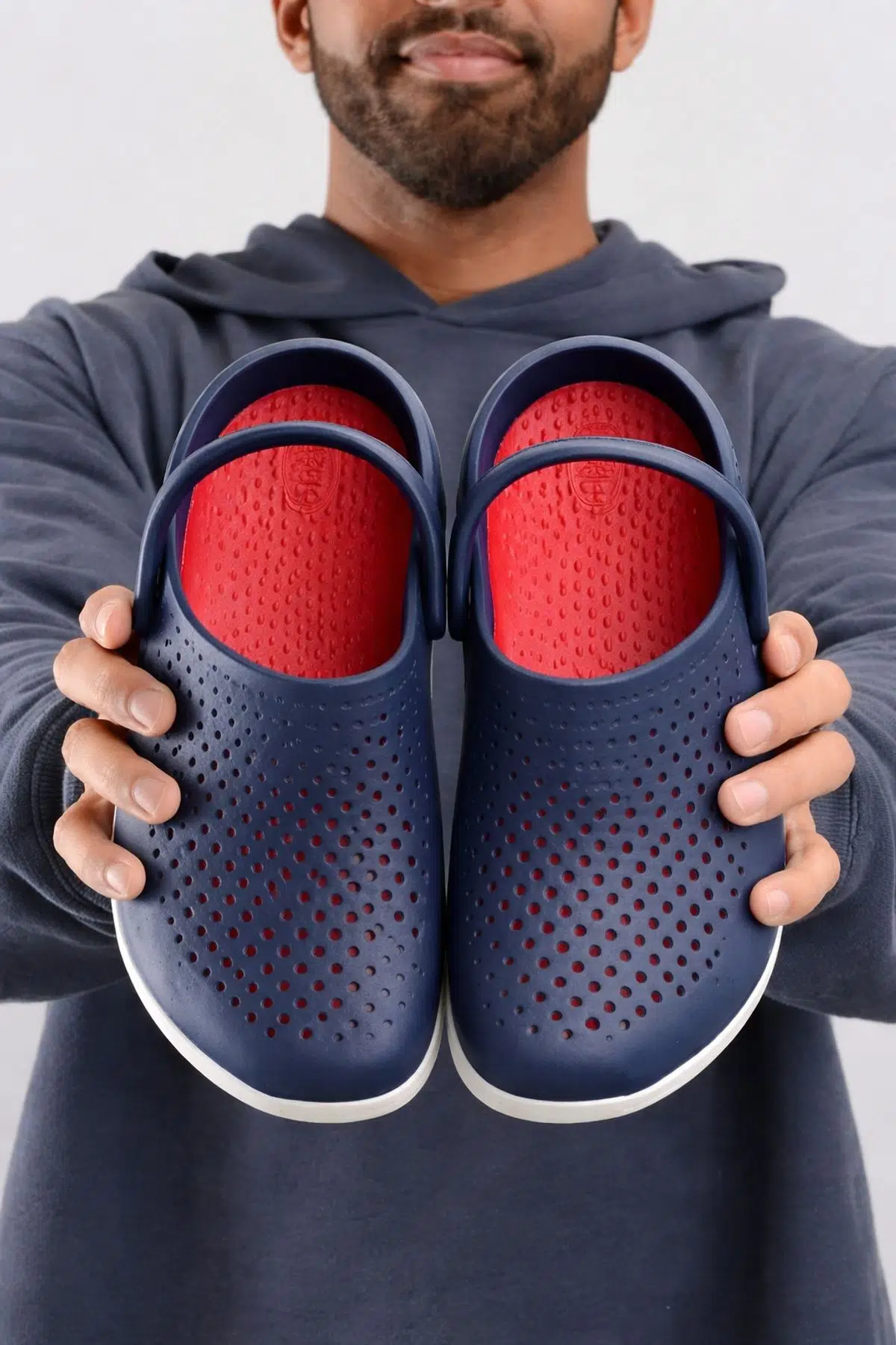Crocs Slipper inmotion Clog Ekstra Soft LiteRide Terlik Sandalet Lacivert Beyaz