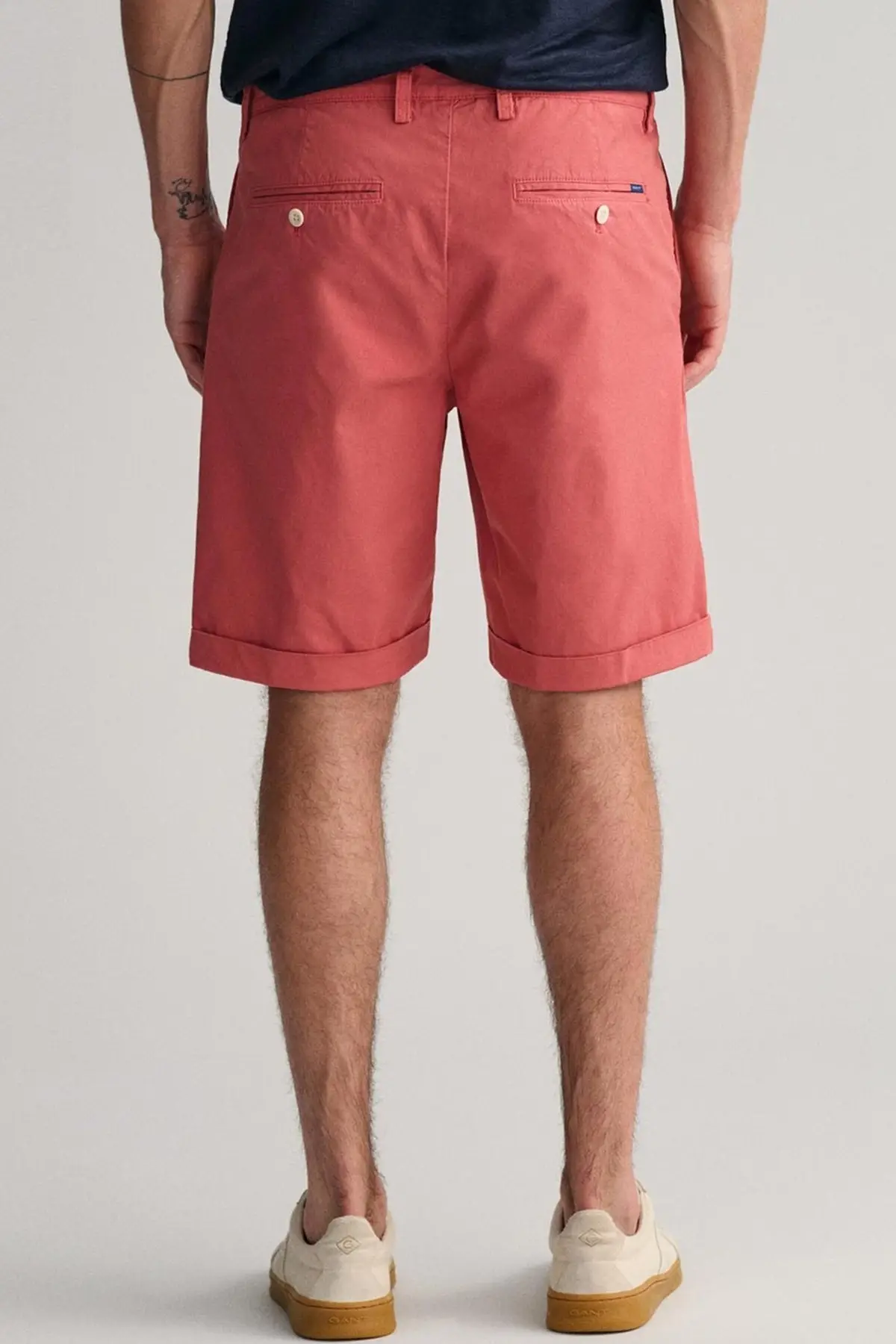 205043-640 GANT Men's Regular Fit Allister Sunfaded Chino Bermuda Shorts Erkek Kanvas Bermuda Şort Kiremit