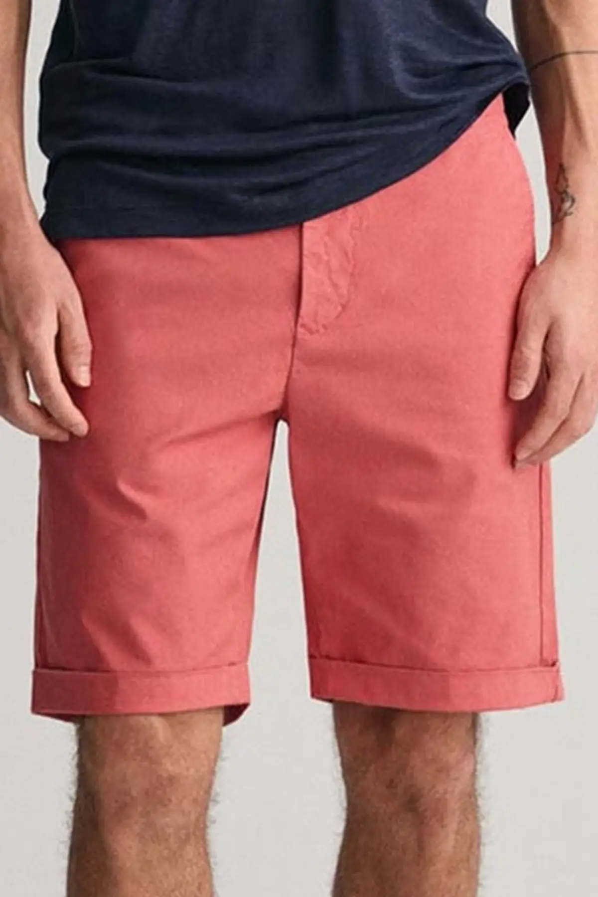 205043-640 GANT Men's Regular Fit Allister Sunfaded Chino Bermuda Shorts Erkek Kanvas Bermuda Şort Kiremit