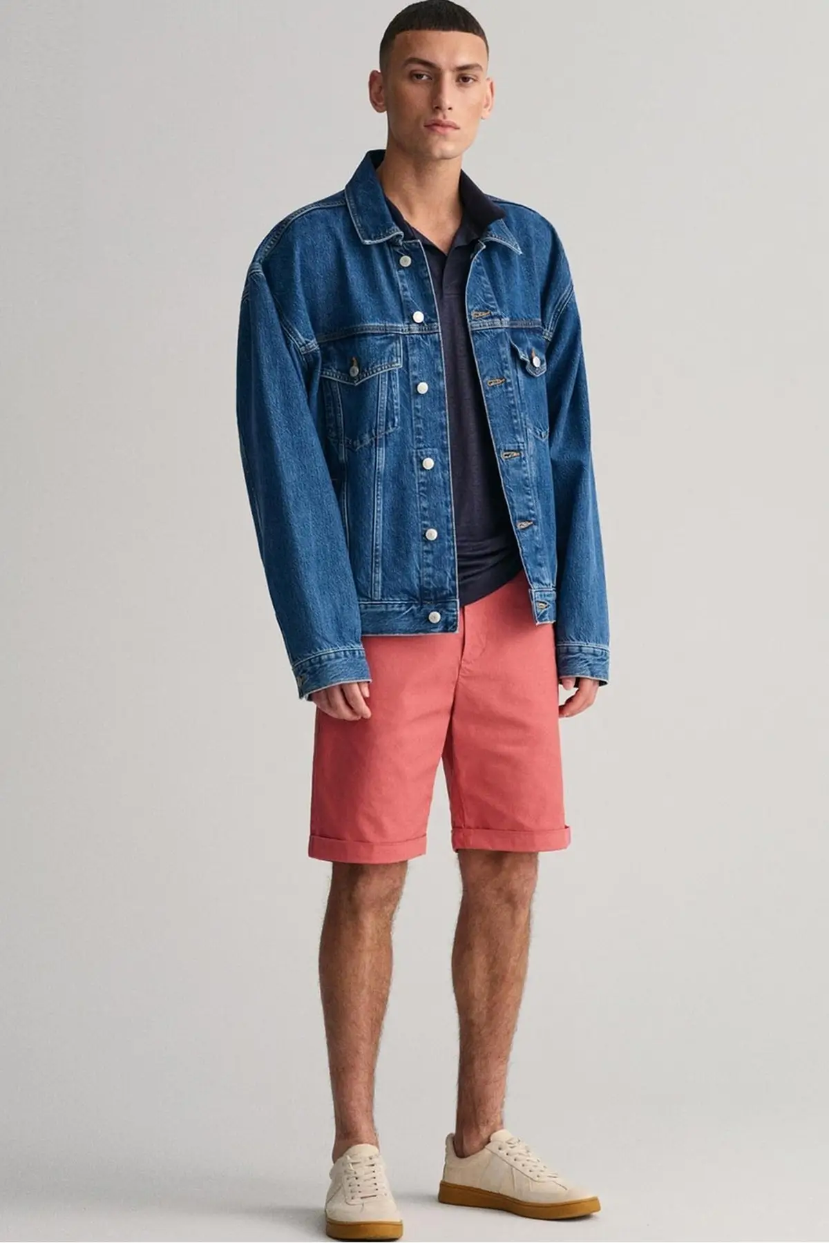 205043-640 GANT Men's Regular Fit Allister Sunfaded Chino Bermuda Shorts Erkek Kanvas Bermuda Şort Kiremit