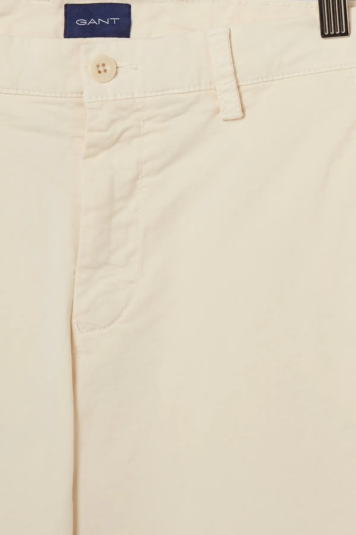 205043-130 GANT Men's Regular Fit Allister Sunfaded Chino Bermuda Cream Shorts Erkek Kanvas Bermuda Şort Krem