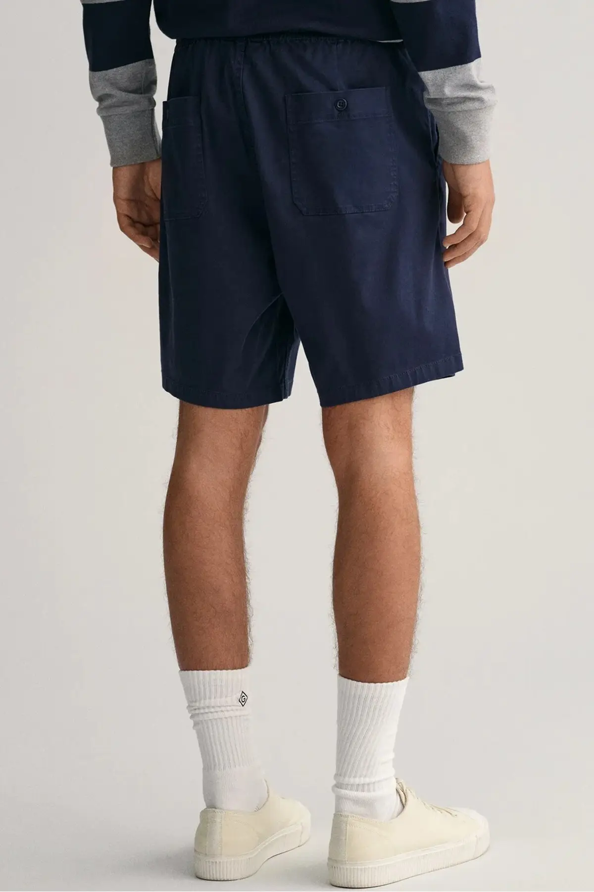 205057-410 GANT Men's Regular Fit Soft Canvas Bermuda Shorts Erkek Yumuşak Kanvas Bermuda Şort Lacivert