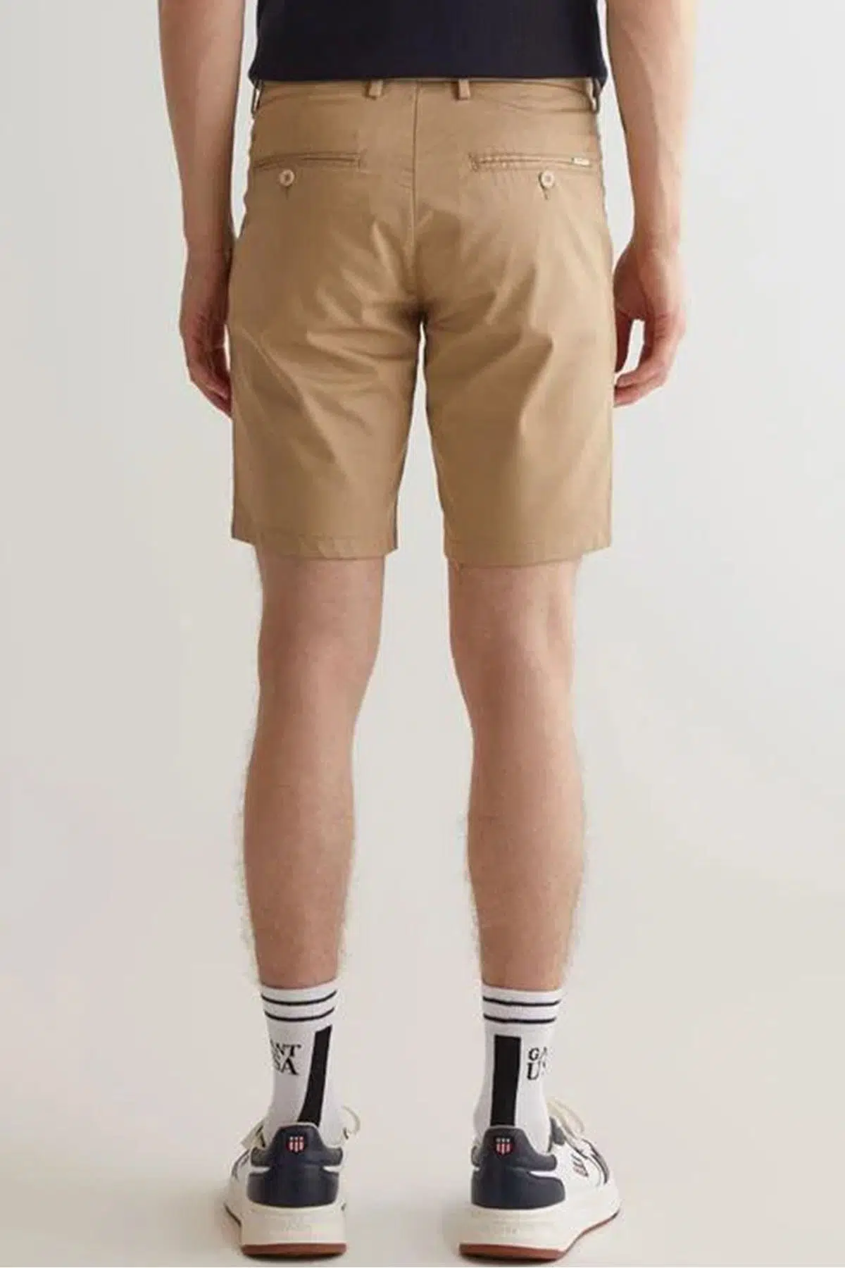 GANT Men's Slim Fit Chino Bermuda Shorts Erkek Dar Kesim Kanvas Bermuda Şort Bej