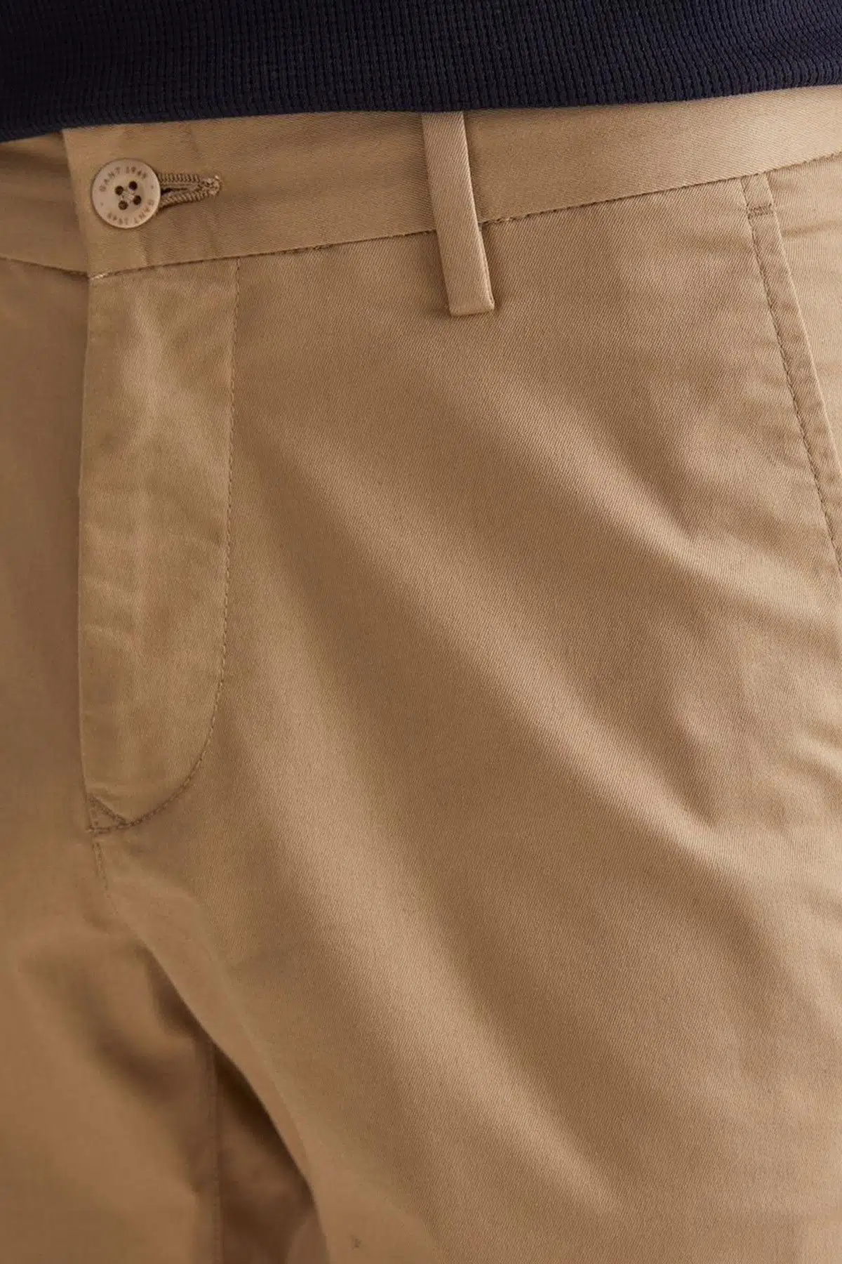 GANT Men's Slim Fit Chino Bermuda Shorts Erkek Dar Kesim Kanvas Bermuda Şort Bej
