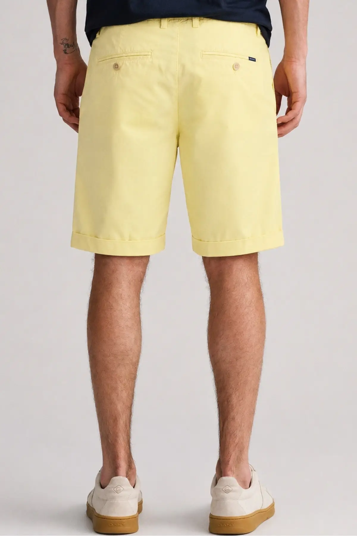 205043-721 GANT Men's Regular Fit Allister Sunfaded Chino Bermuda Yellow Shorts Erkek Kanvas Bermuda Şort Sarı