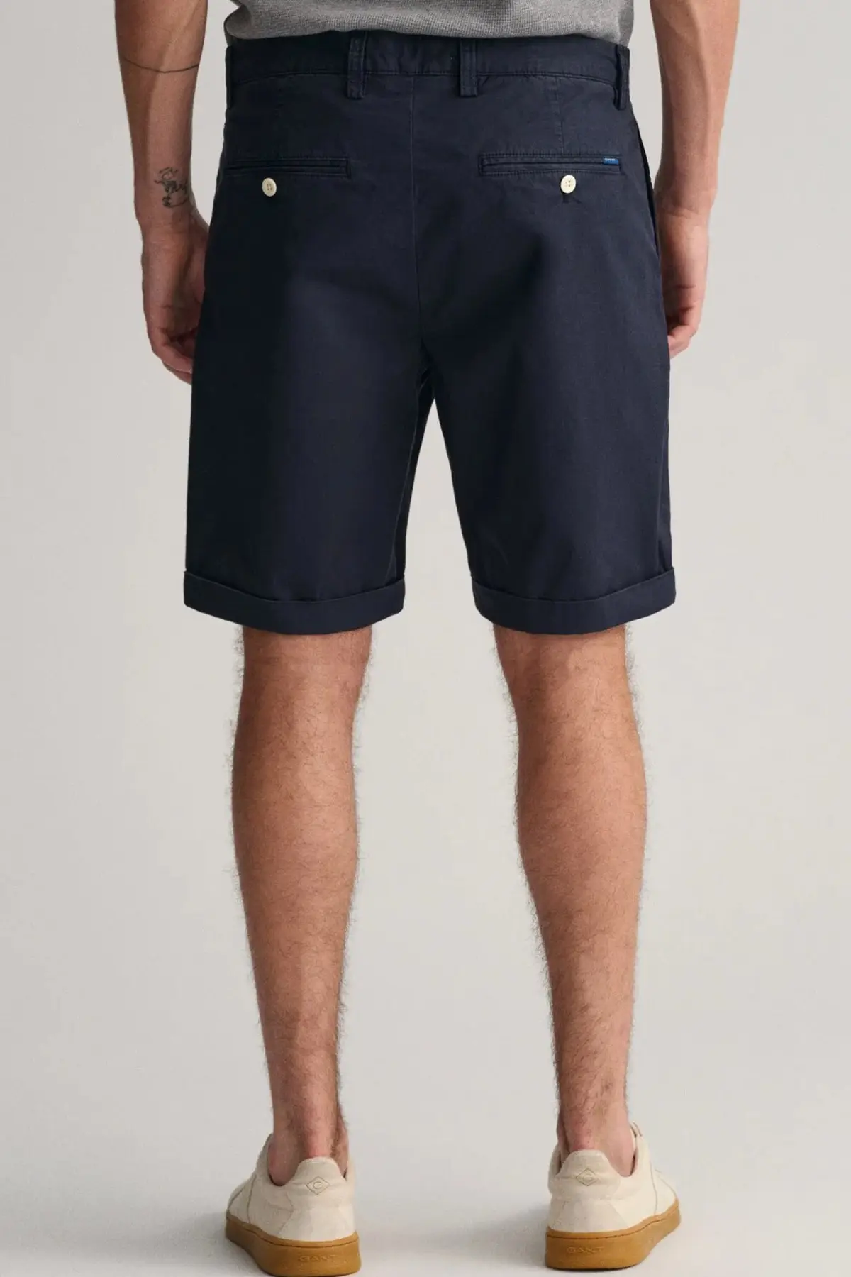 205043-410 GANT Men's Regular Fit Allister Sunfaded Chino Bermuda Navy Shorts Erkek Kanvas Bermuda Şort Lacivert