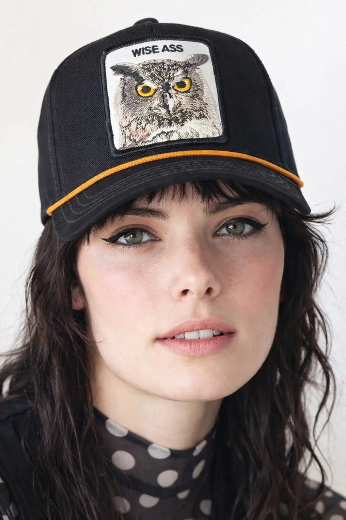 Goorin Boris Wise Owl 100 Trucker Cap Unisex Şapka Siyah