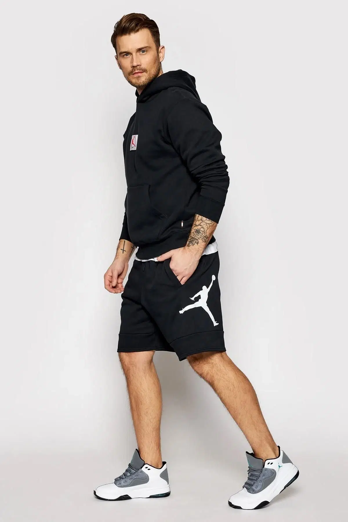 Jordan Jumpman Air Fleece Şardonlu Siyah Şort 