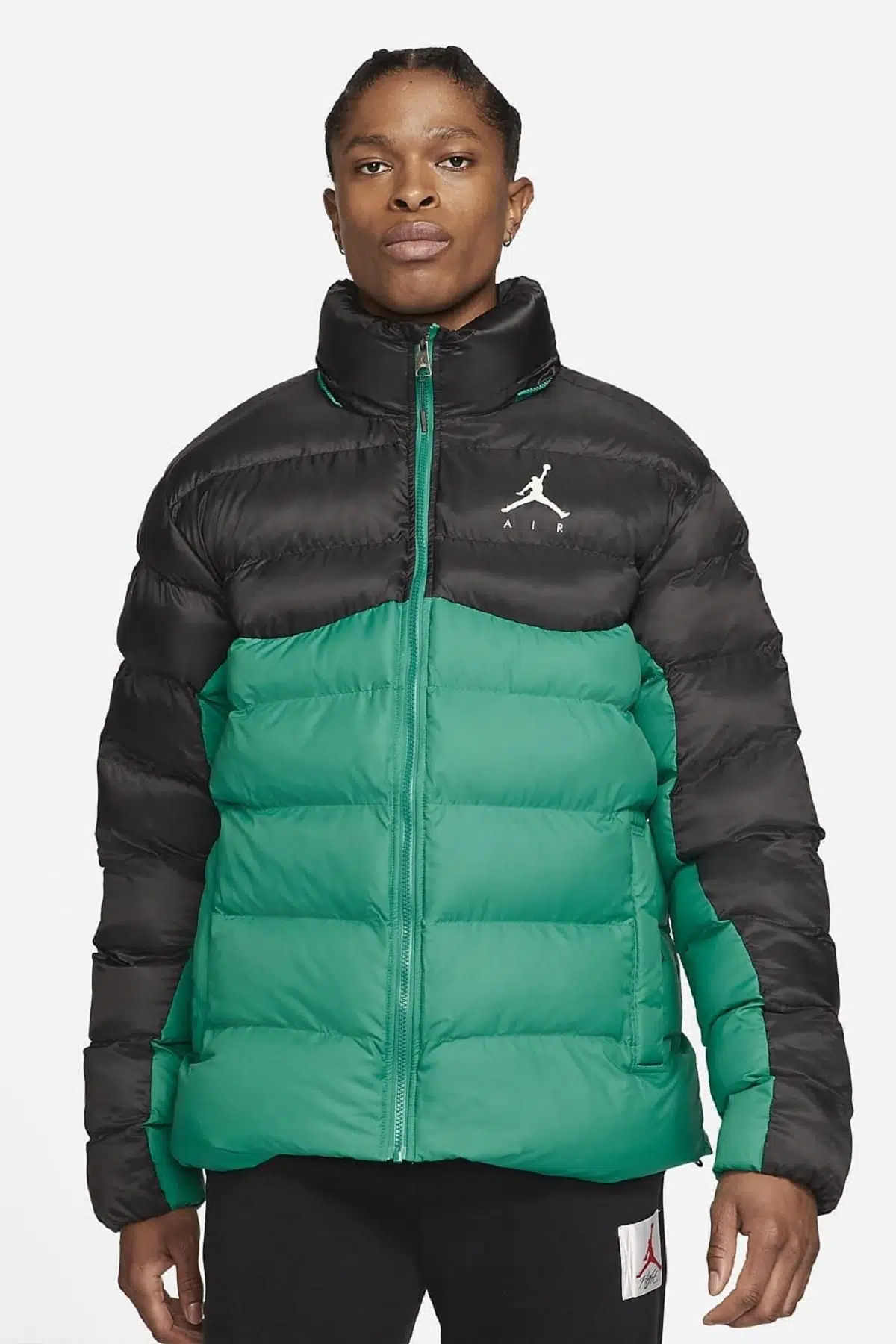 Nike Jordan Jumpman Air Down Fill Puffer Kaz Tüyü Şişme Kalın Erkek Mont Siyah Yeşil