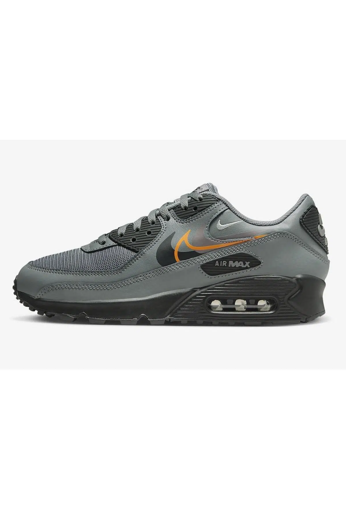 Nike Air Max 90 ''Multi Swoosh'' FA23 Leather Hakiki Deri Erkek Sneaker Gri