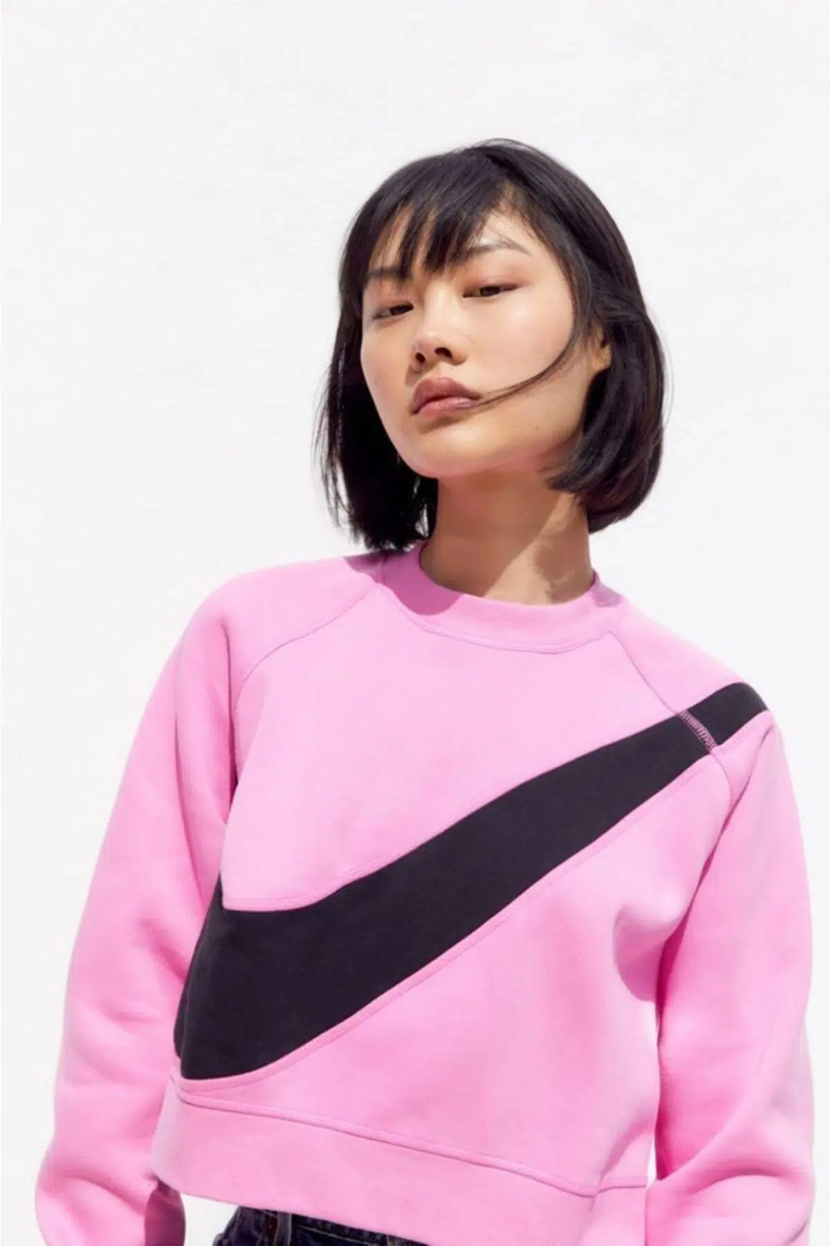 Nike Pembe Swoosh Crew Fleece Sweatshirt