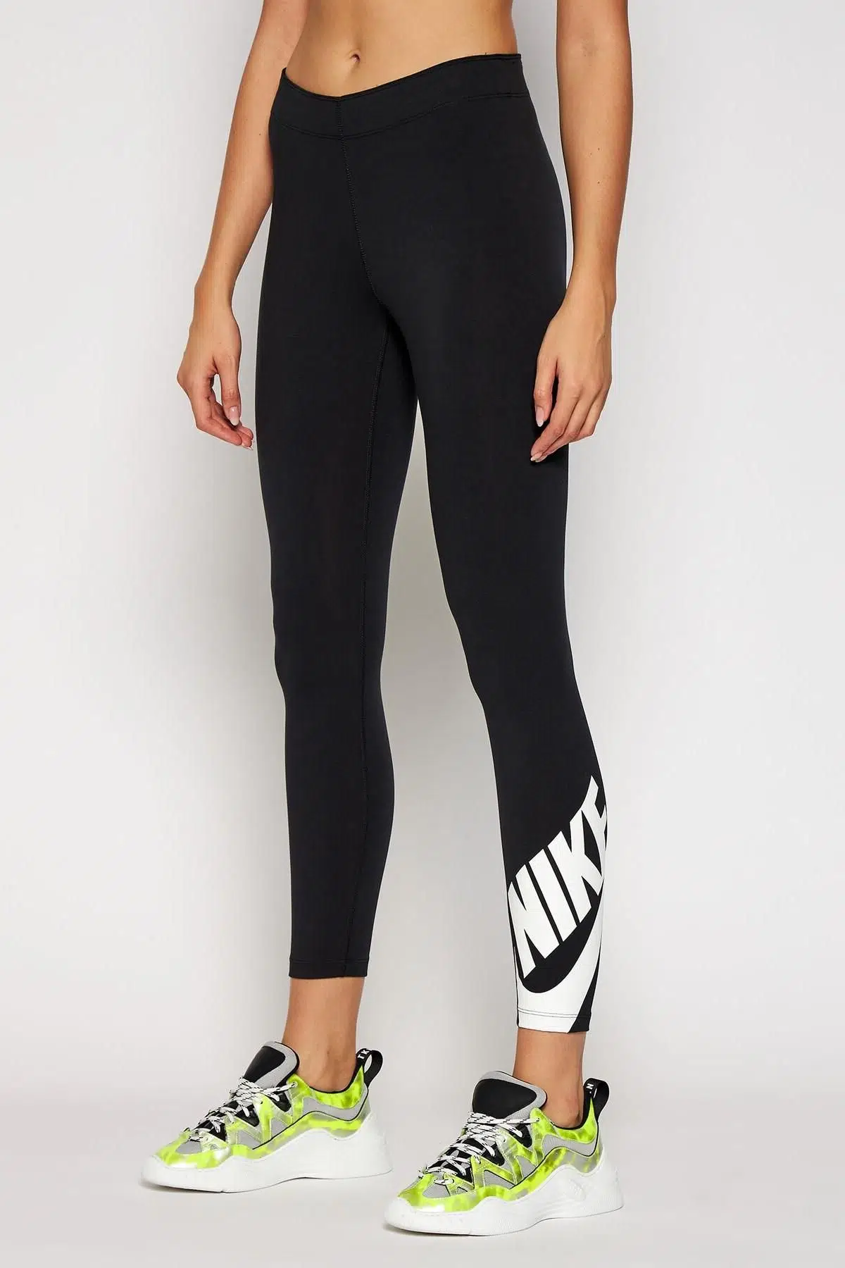 Nike Sportswear Swoosh Tight 7/8 Pamuk Polyester Siyah Kadın Tayt