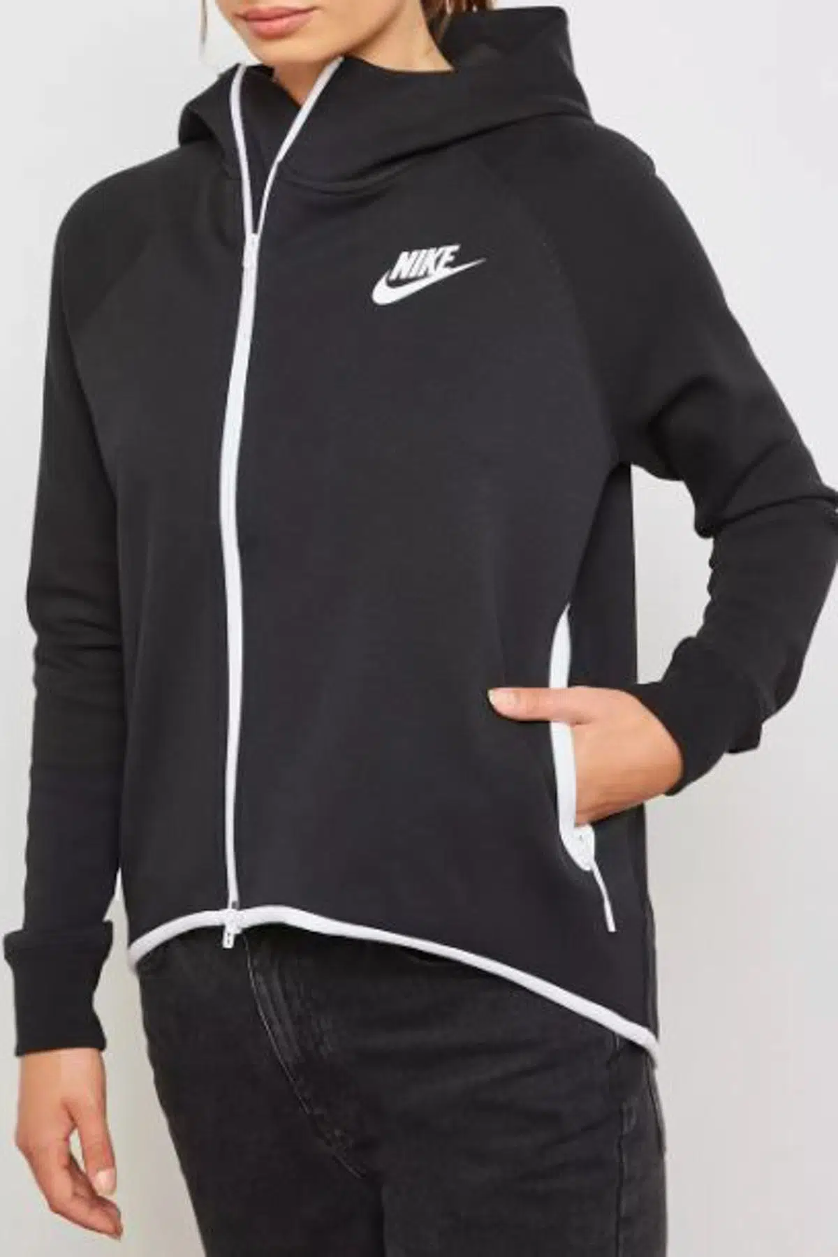 Kadın Sweatshirt - W Nsw Tch Flc Cape Fz - 930757-011