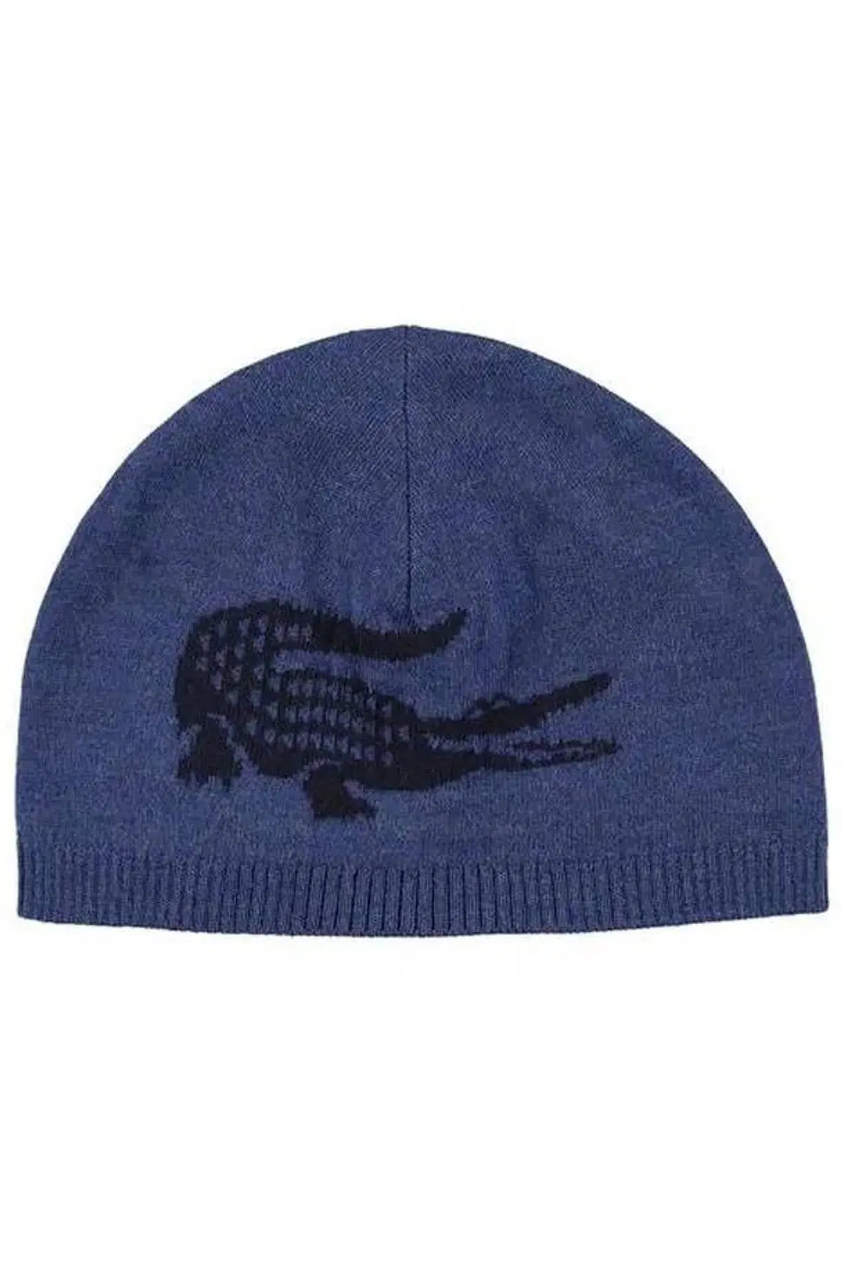 Lacoste Reversible Big Logo Desenli Çift Taraflı Erkek Bere Lacivert