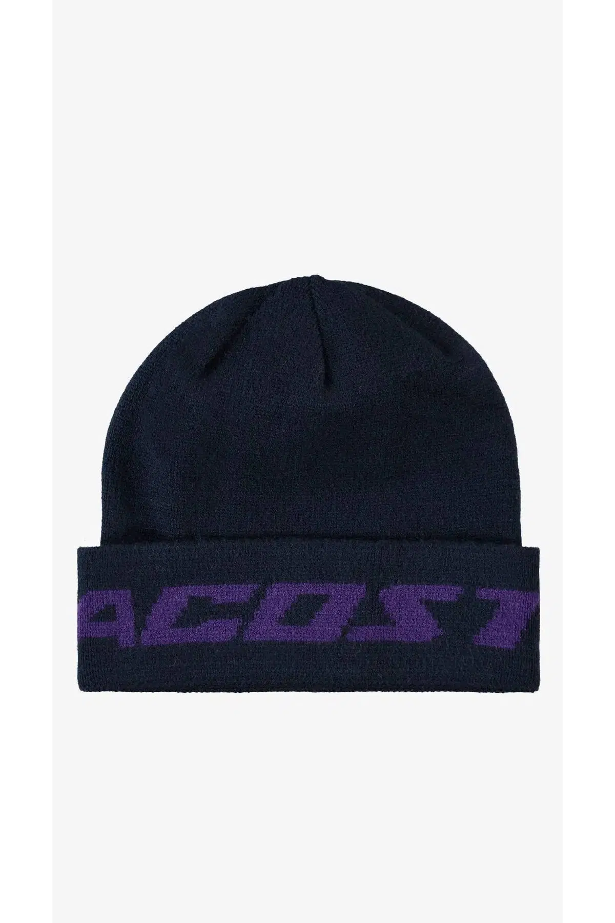 Lacoste Big Logo Desenli Erkek Bere Lacivert Mor