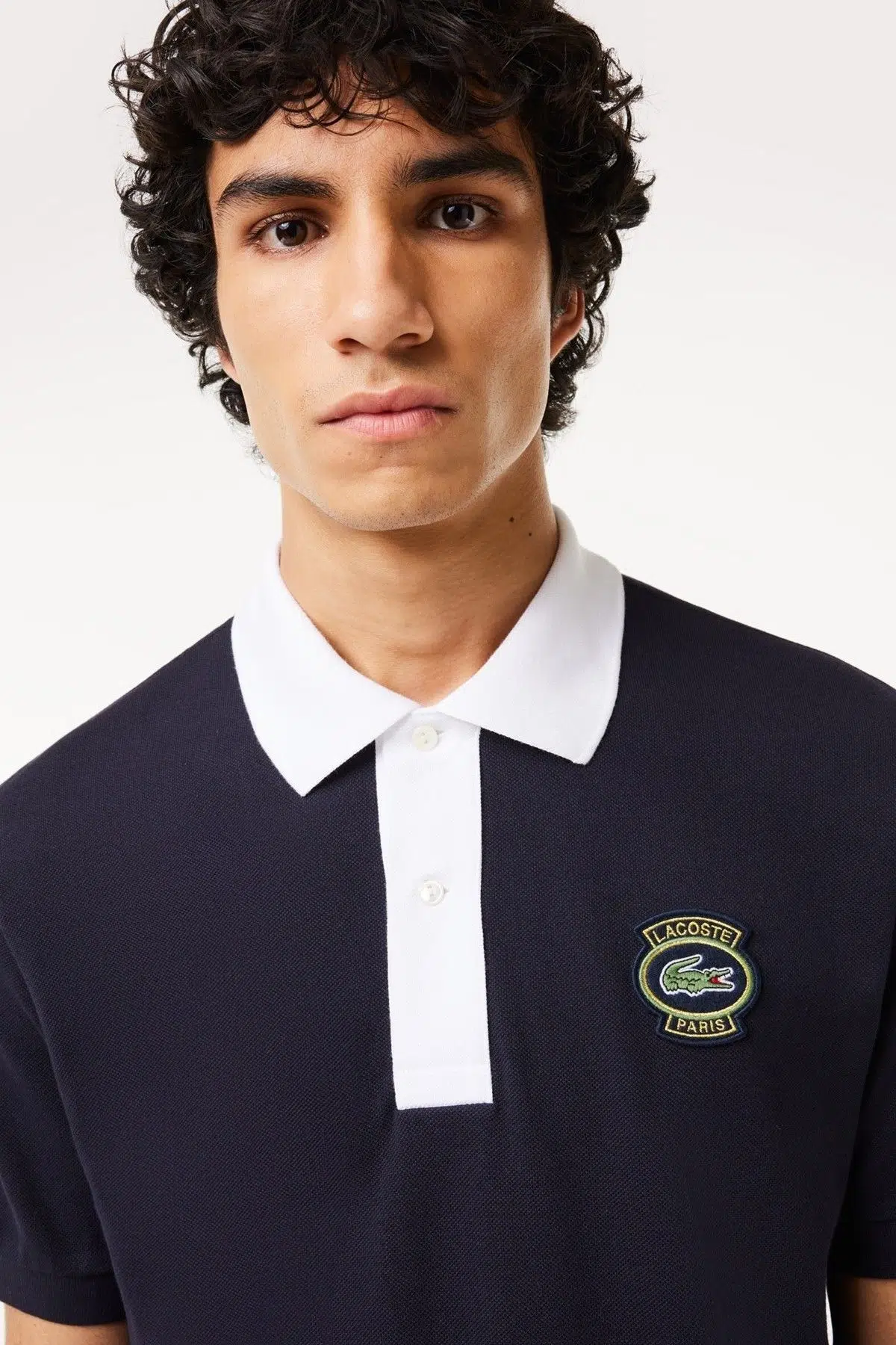 Lacoste Classic Fit Polo T-Shirt Erkek Organik Pamuk Polo Yaka Tişört Lacivert