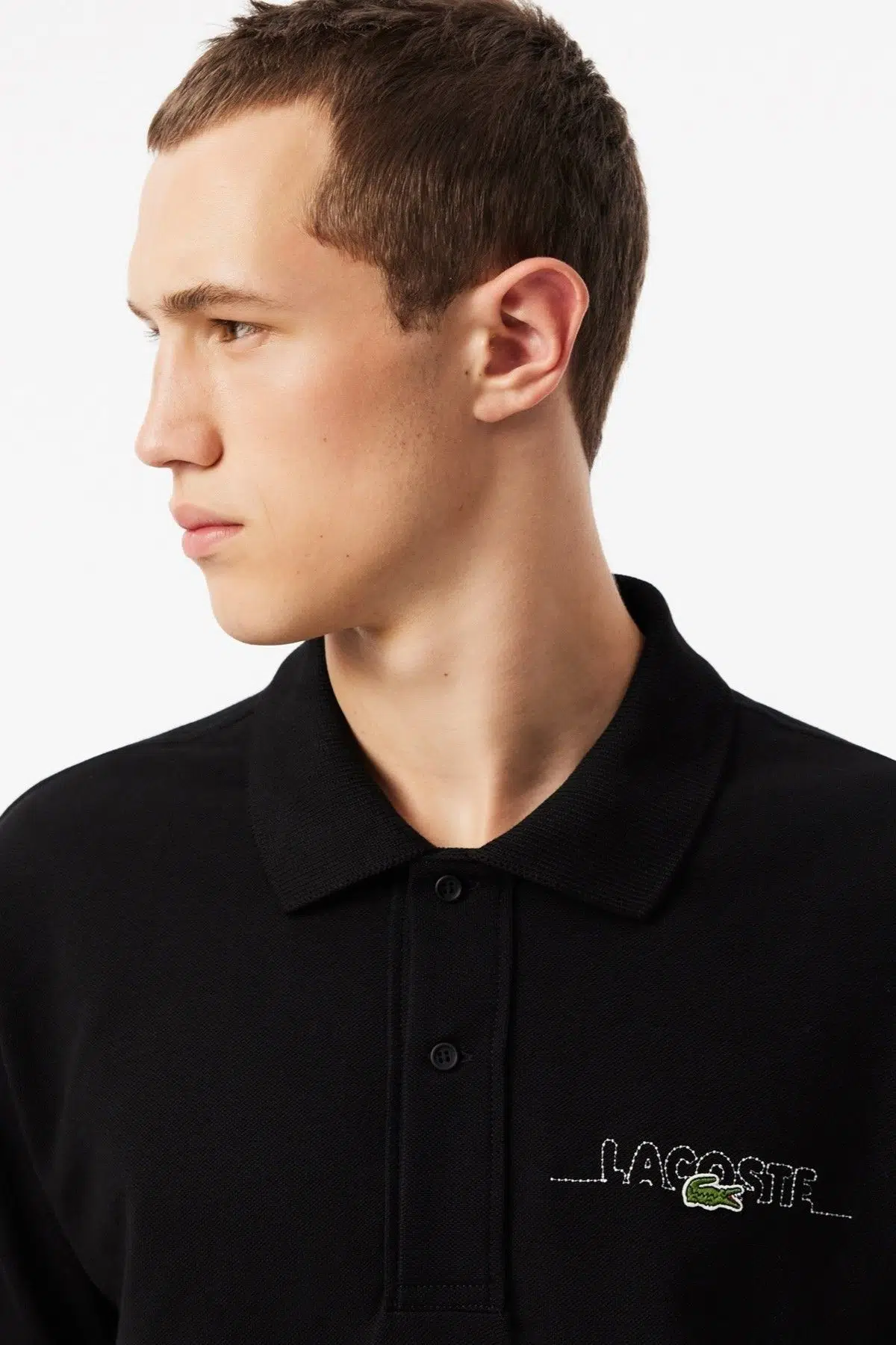 Lacoste Classic Fit Polo T-Shirt Erkek Polo Yaka Tişört Siyah