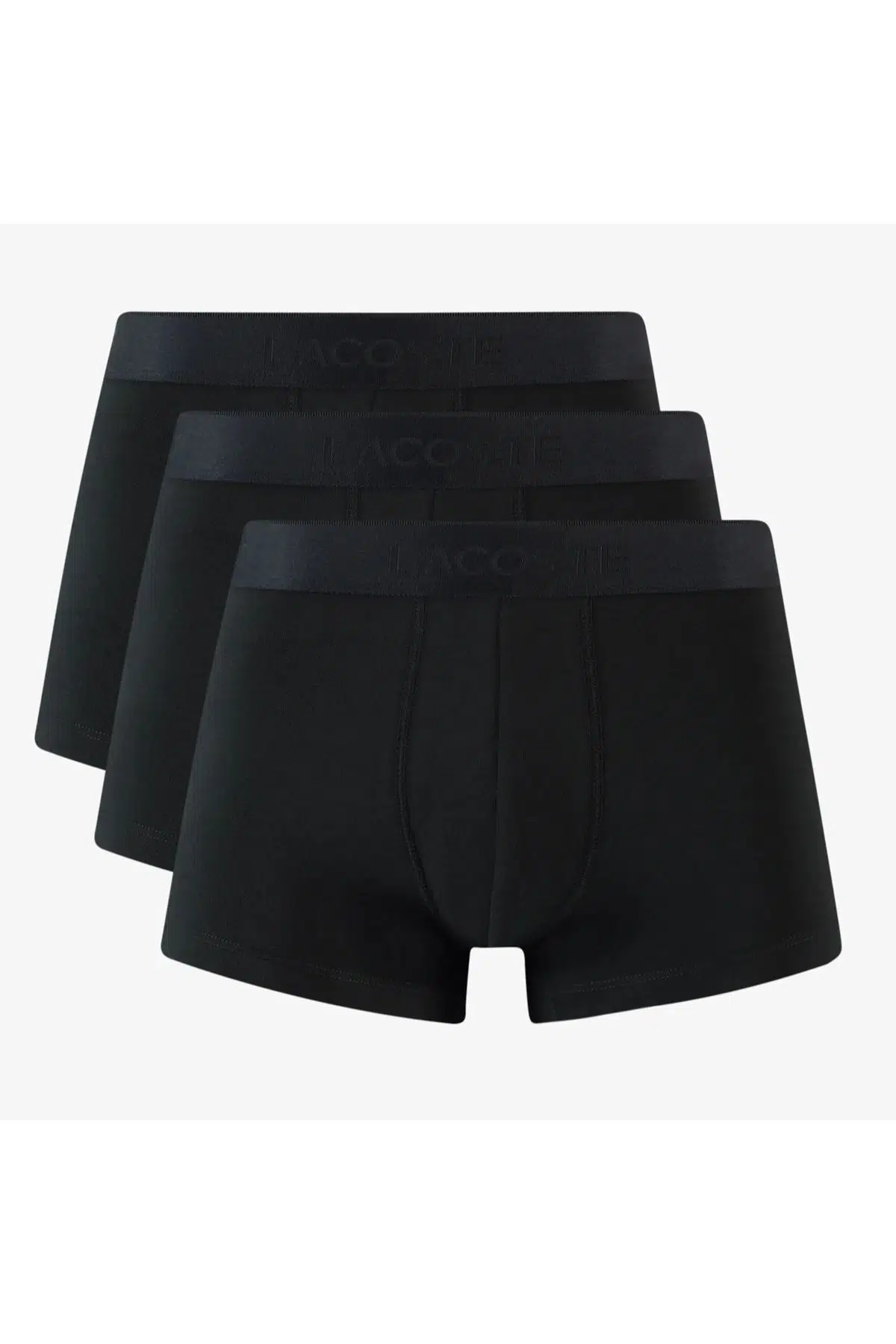 Lacoste Cotton Stretch Ultra Comfortable Trunk Erkek 3 lü Boxer Siyah