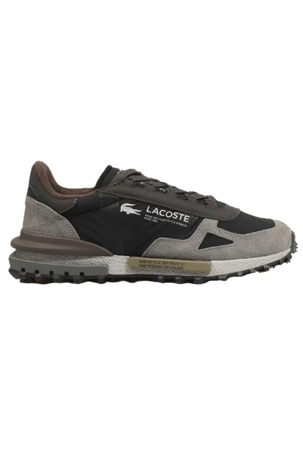 Lacoste Elite Active 225 4 SMA Leather Mens Sneaker Hakiki Deri Erkek Günlük Spor Ayakkabı Siyah