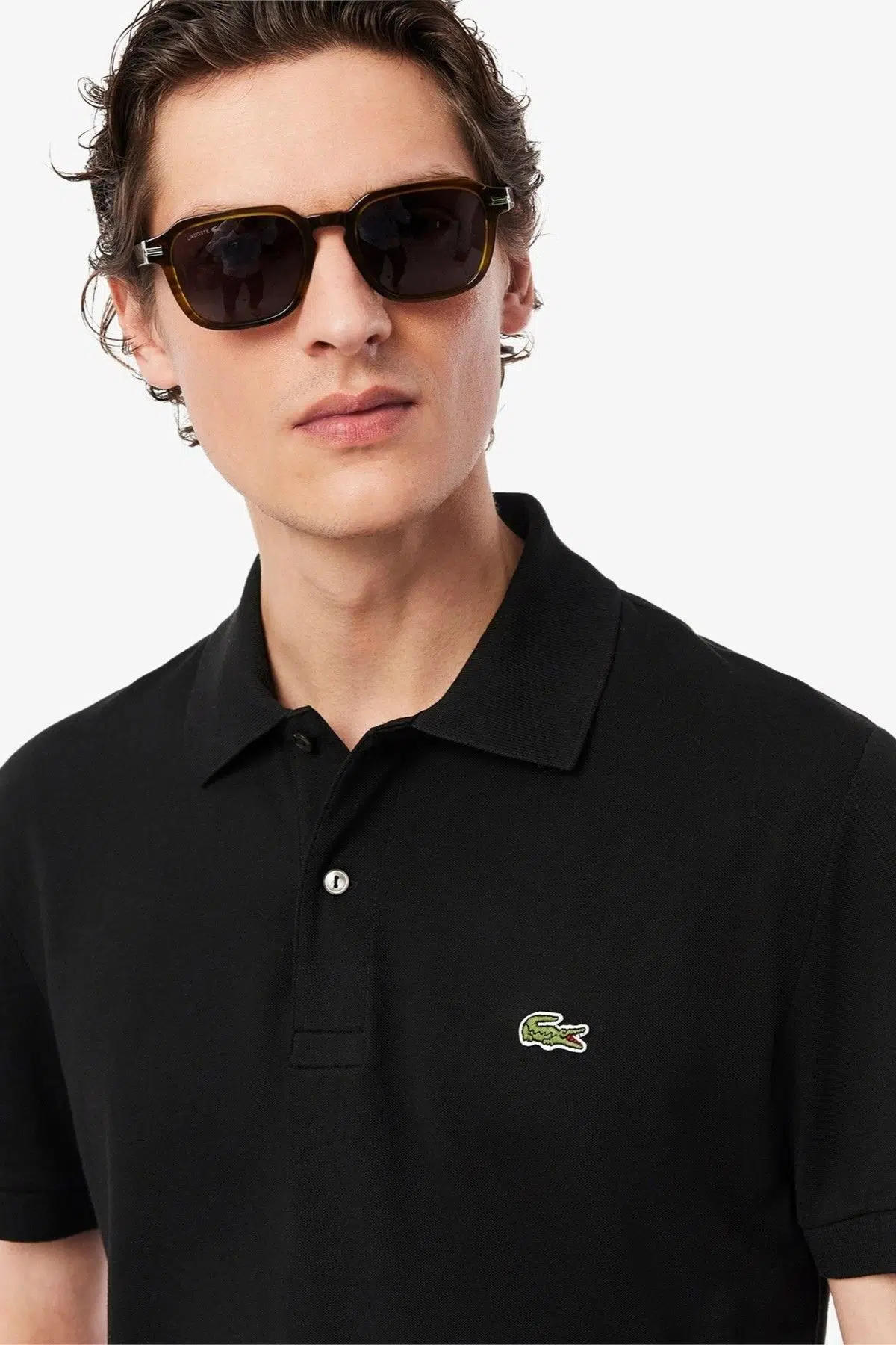 Lacoste L.12.12 Light Men's Classic Fit Polo T-shirt Erkek Polo Yaka Tişört Siyah 