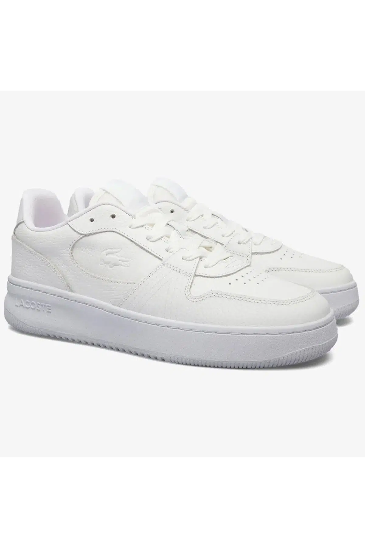Lacoste L001 Leather Mens Sneaker Hakiki Deri Erkek Günlük Spor Ayakkabı Beyaz