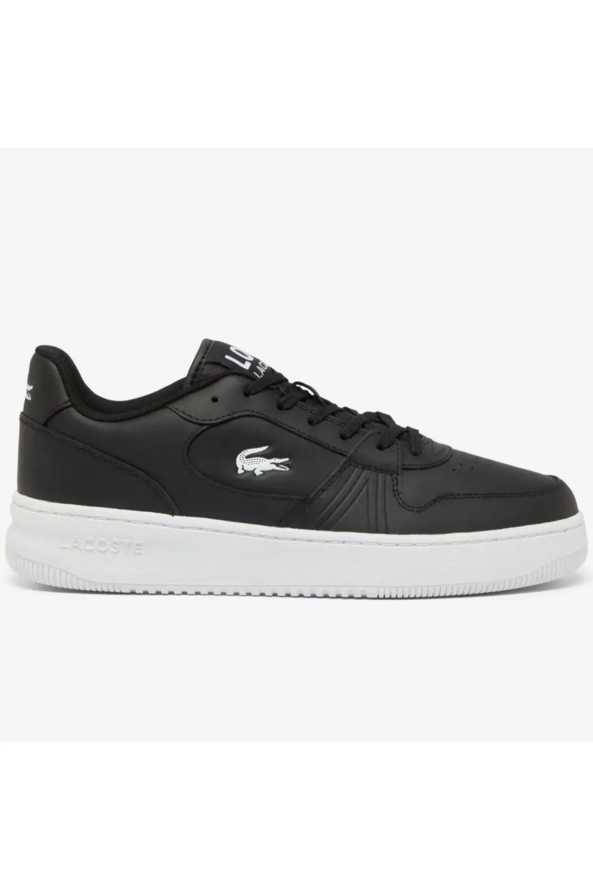 748SMA0018312 Lacoste L001 Set Hakiki Deri Erkek Siyah Sneaker