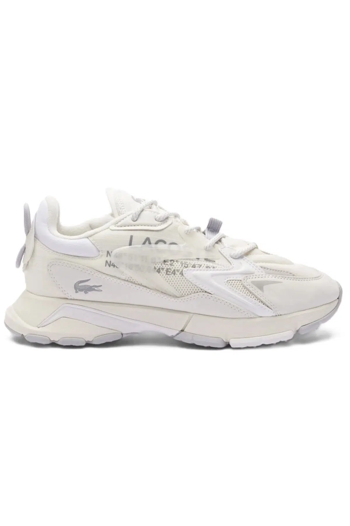 Lacoste L003 Neo Tech 125 1 Sma Mens Leather Sneaker Hakiki Deri Erkek Günlük Spor Ayakkabı Krem