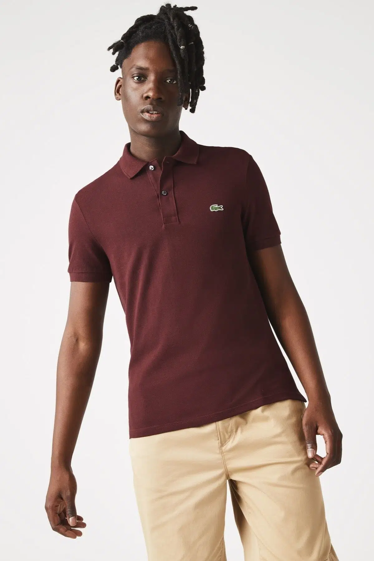 Lacoste Light Men's Slim Fit Polo T-shirt Erkek Polo Yaka Tişört Bordo