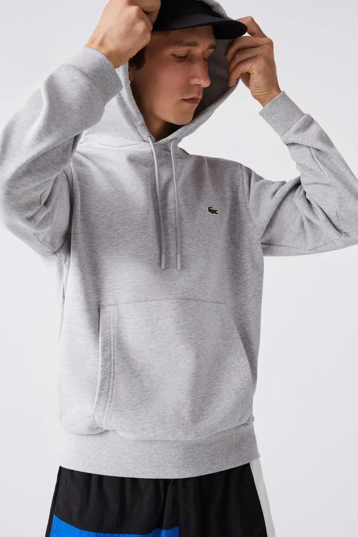 Lacoste Men's Classic Fit Kapüşonlu Yaka Sweatshirt Gri