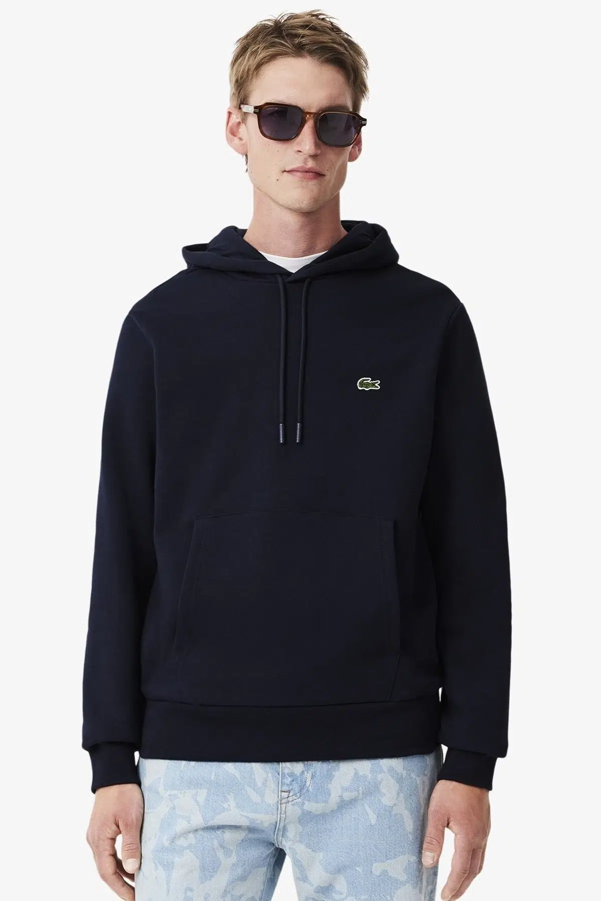 Lacoste Men's Classic Fit Kapüşonlu Yaka Sweatshirt Lacivert