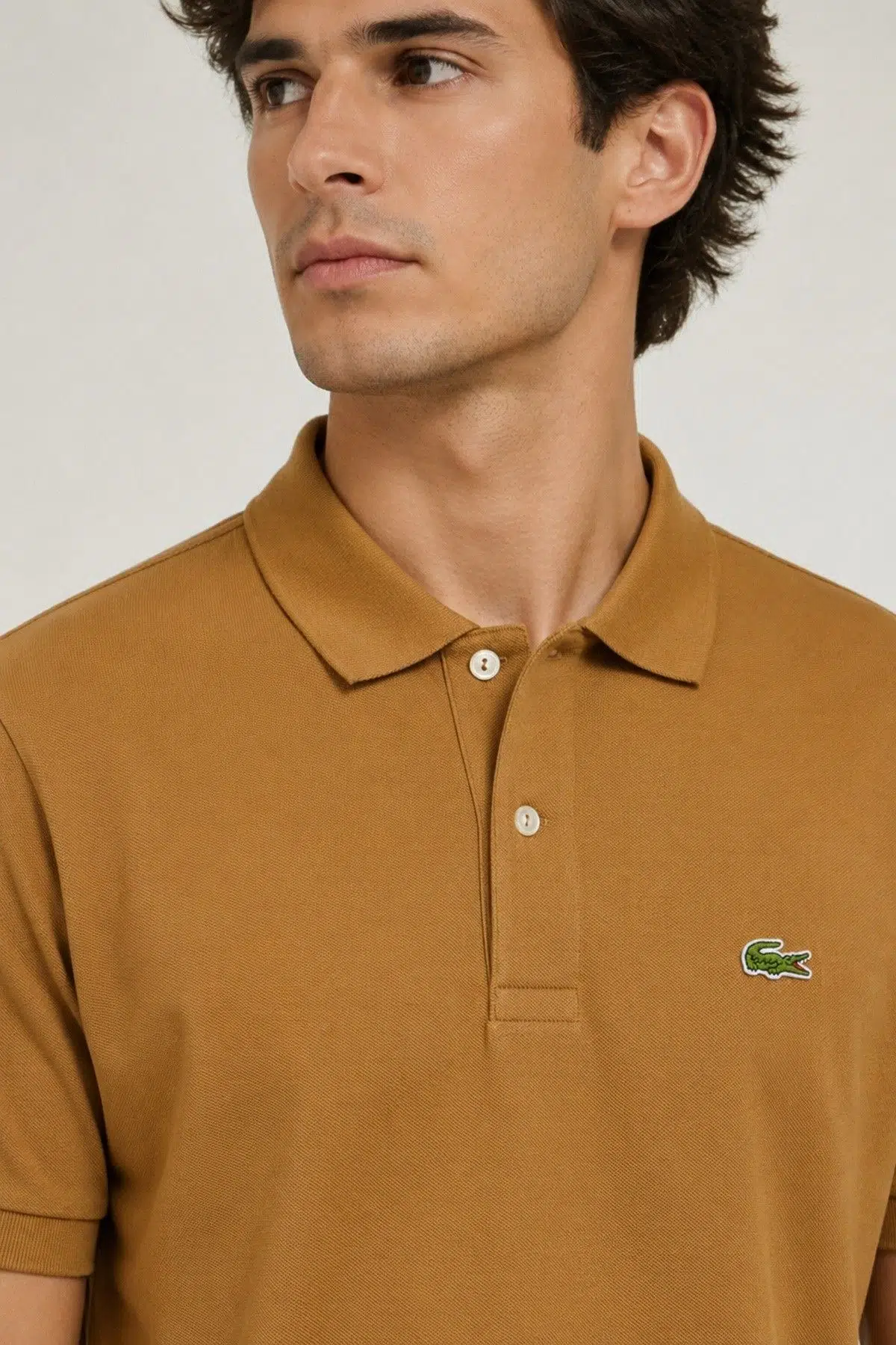 Lacoste Men's Classic Fit Polo T-shirt Erkek Polo Yaka Tişört Bej