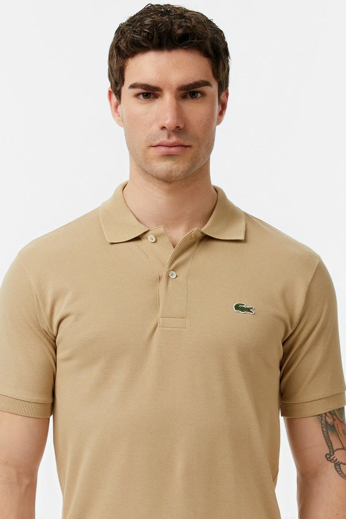 Lacoste Men's Classic Fit Polo T-shirt Erkek Polo Yaka Tişört Krem