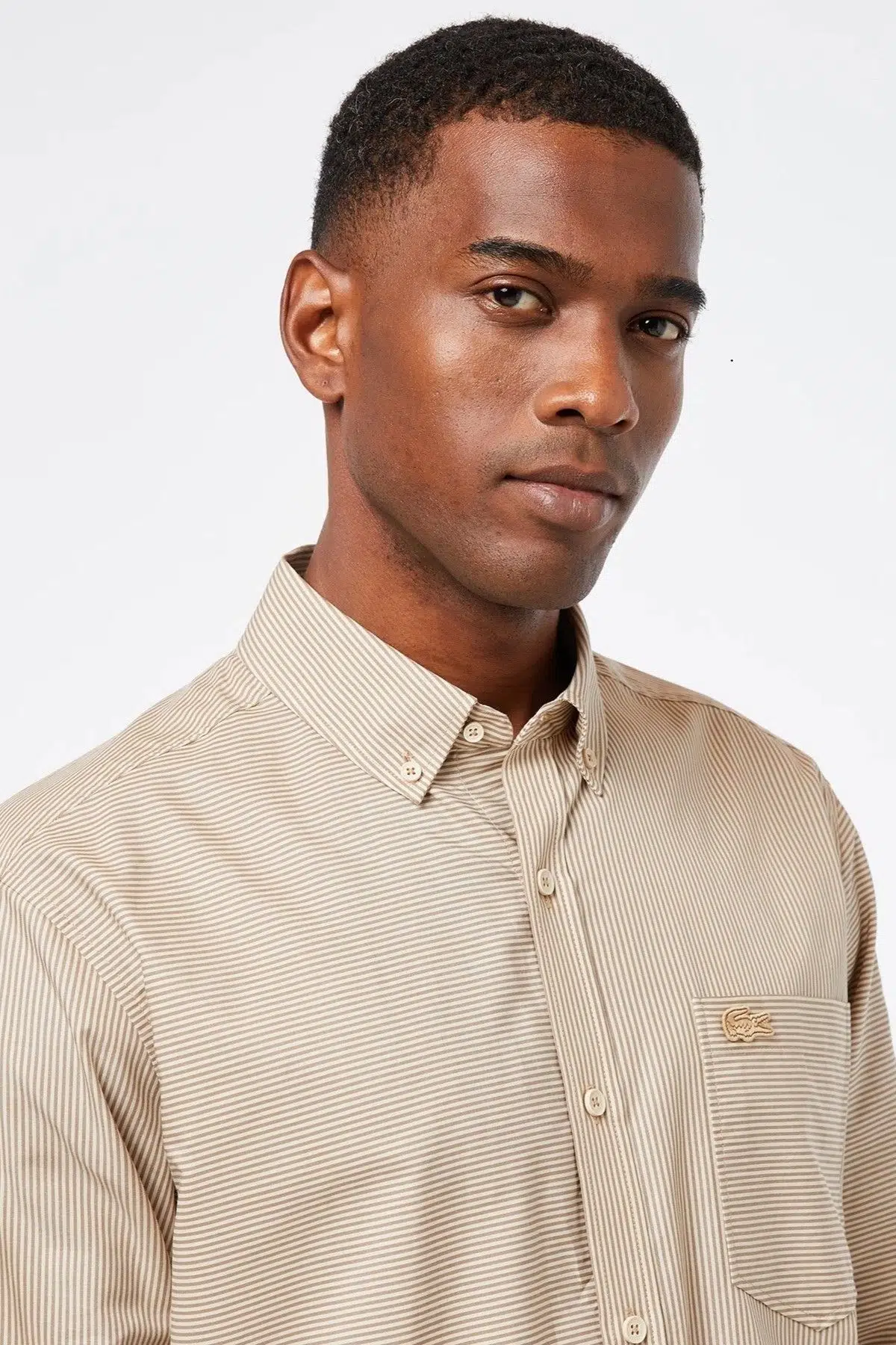Lacoste Men's Regular Fit Beige Shirt Normal Kesim Erkek Gömlek Bej