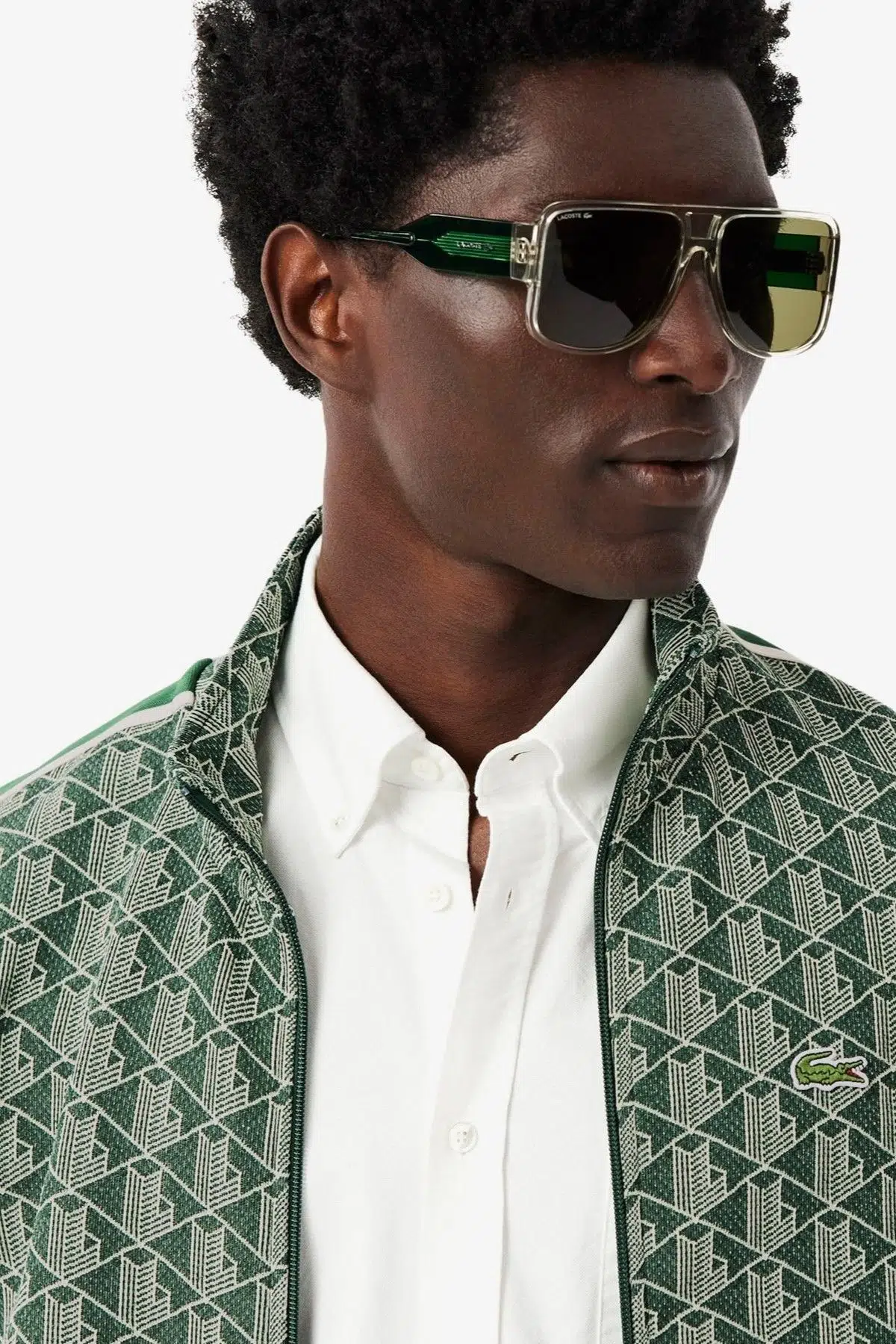 Lacoste Men's Regular Fit Zip Up Monogram Sweatshirt Erkek Tam Fermuarlı Logolu Sweatshirt Yeşil