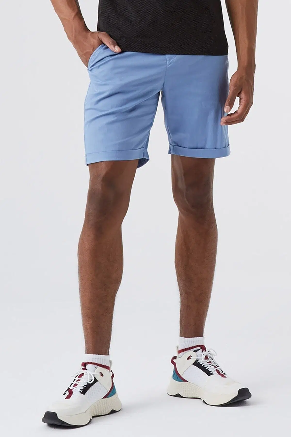 Lacoste Men's Slim Fit Bermuda Shorts Erkek Dar Kesim Bermuda Şort Mavi